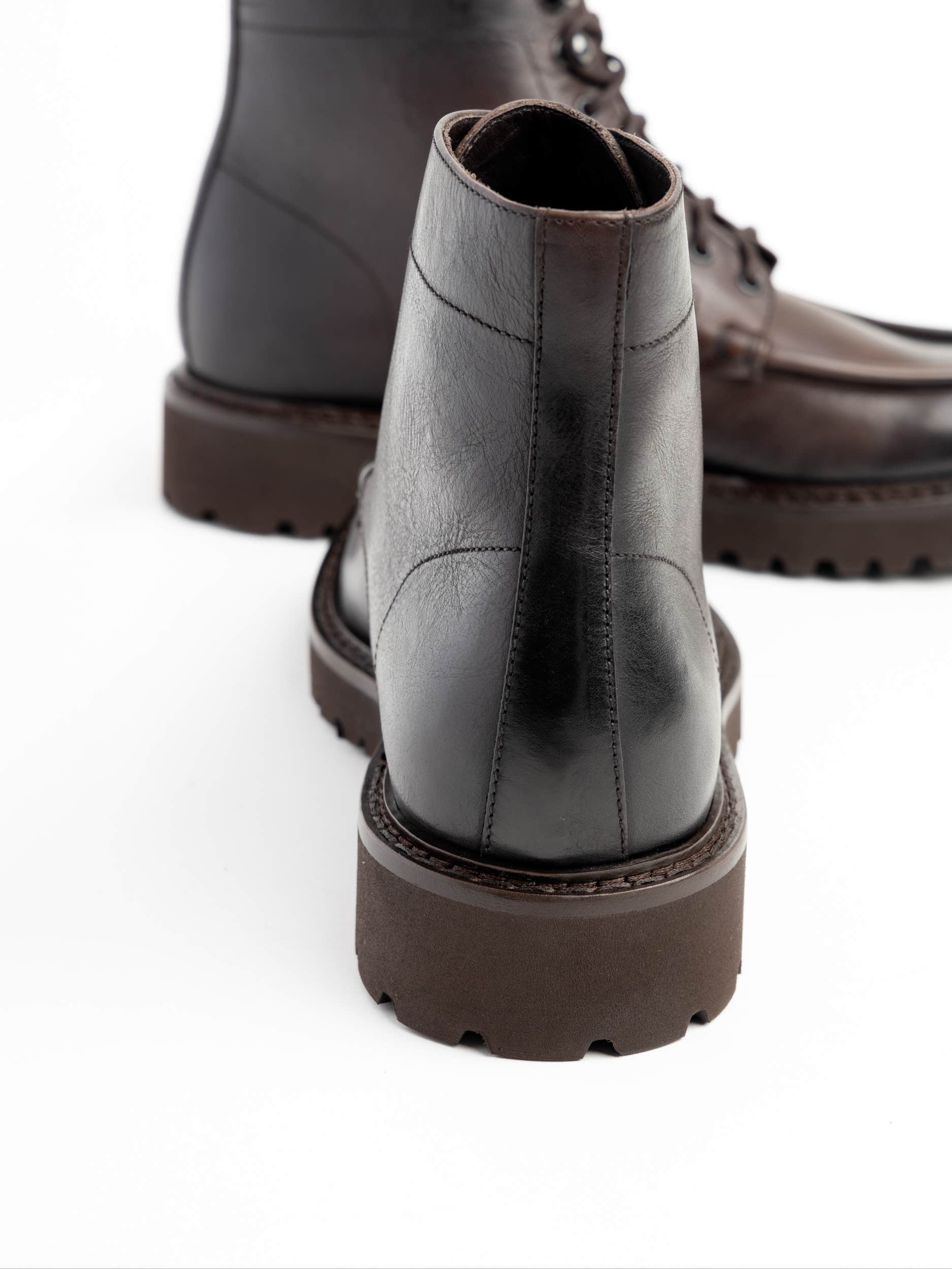 Espresso Triumph Leather Hiker Boots