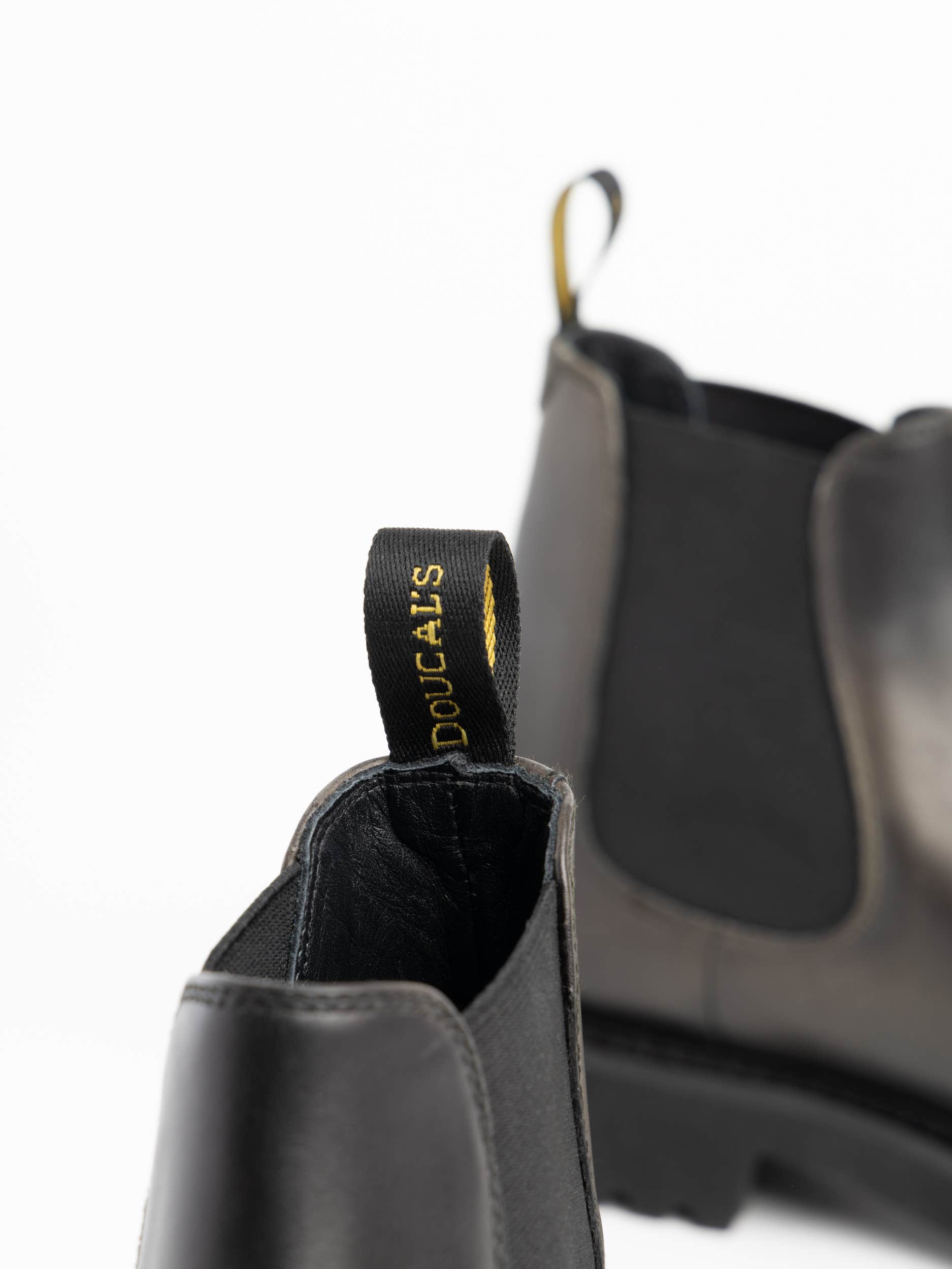 Elasticated Side-Panel Leather Boots