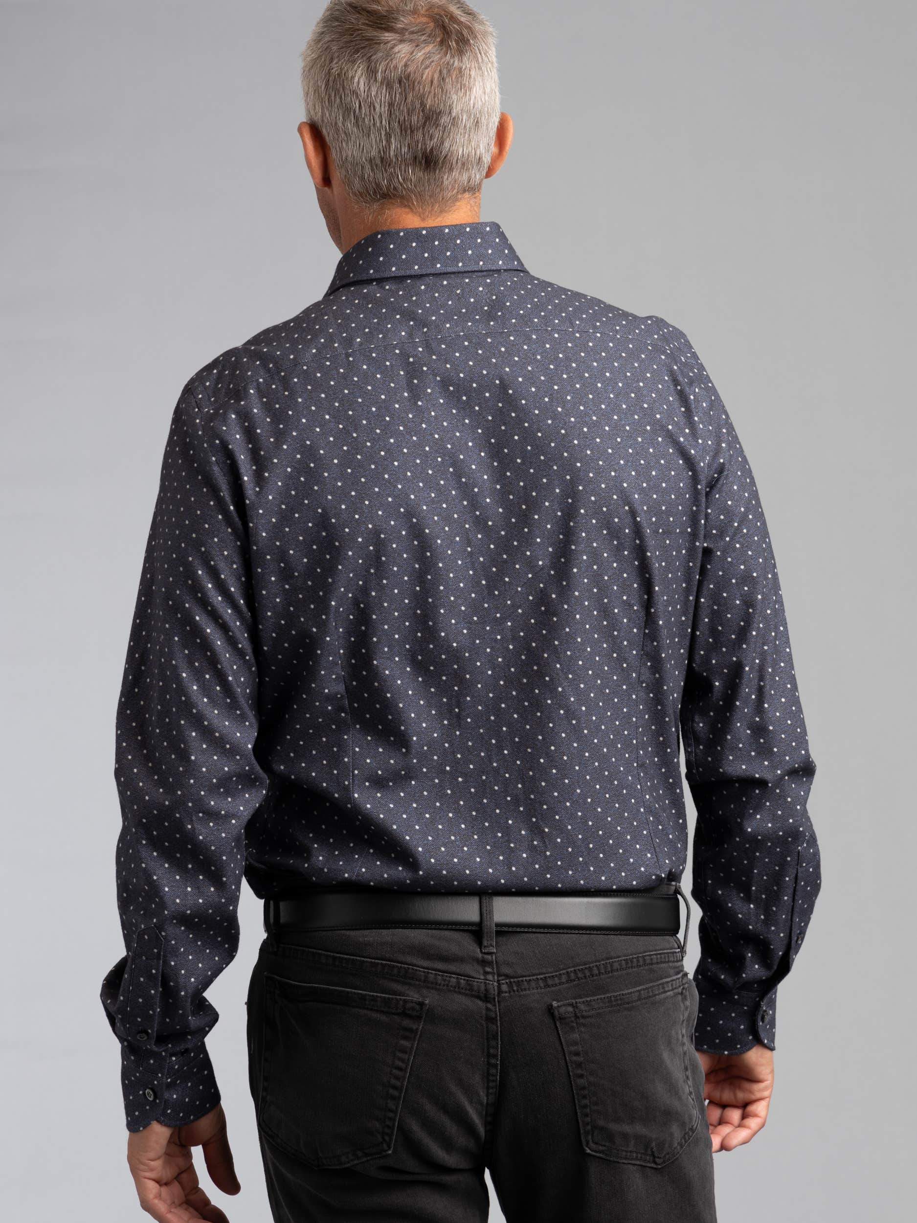 Polkadot Twill Casual Shirt