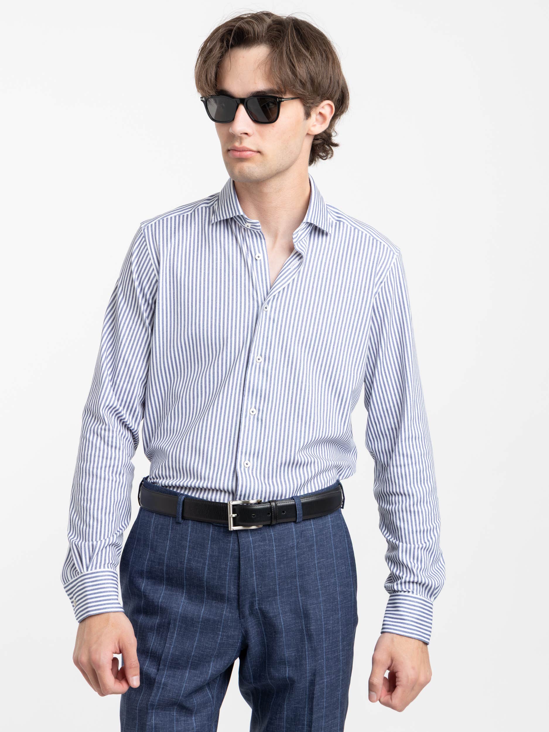 Blue Striped Dress Shirt