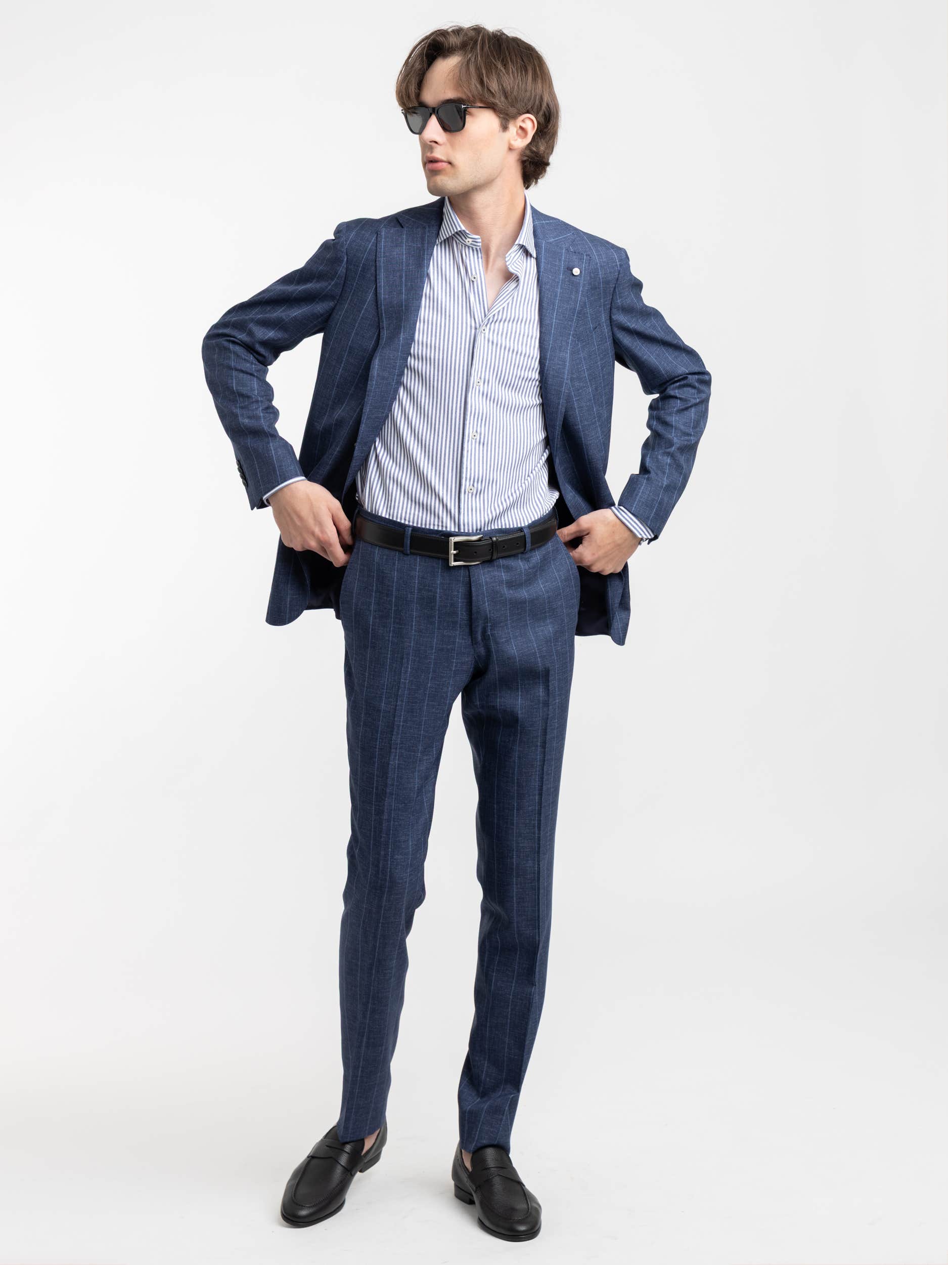 Blue Striped Dress Shirt