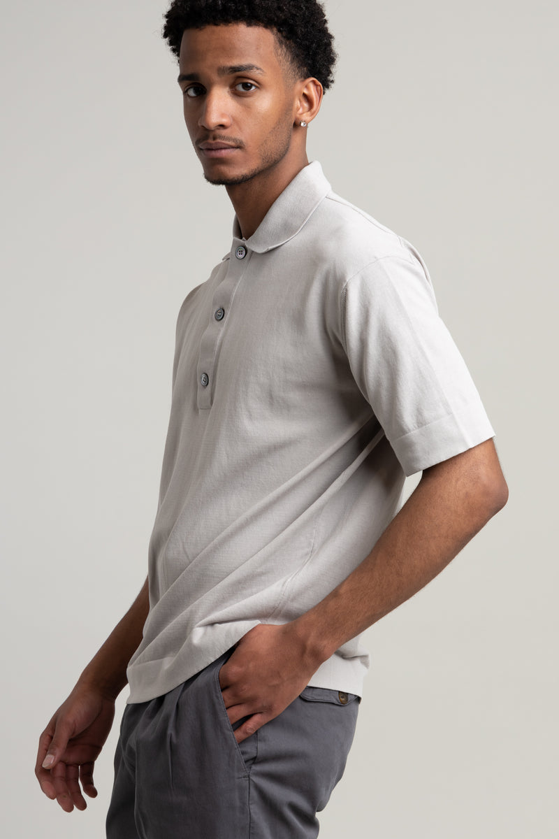 Light Grey Knit Polo