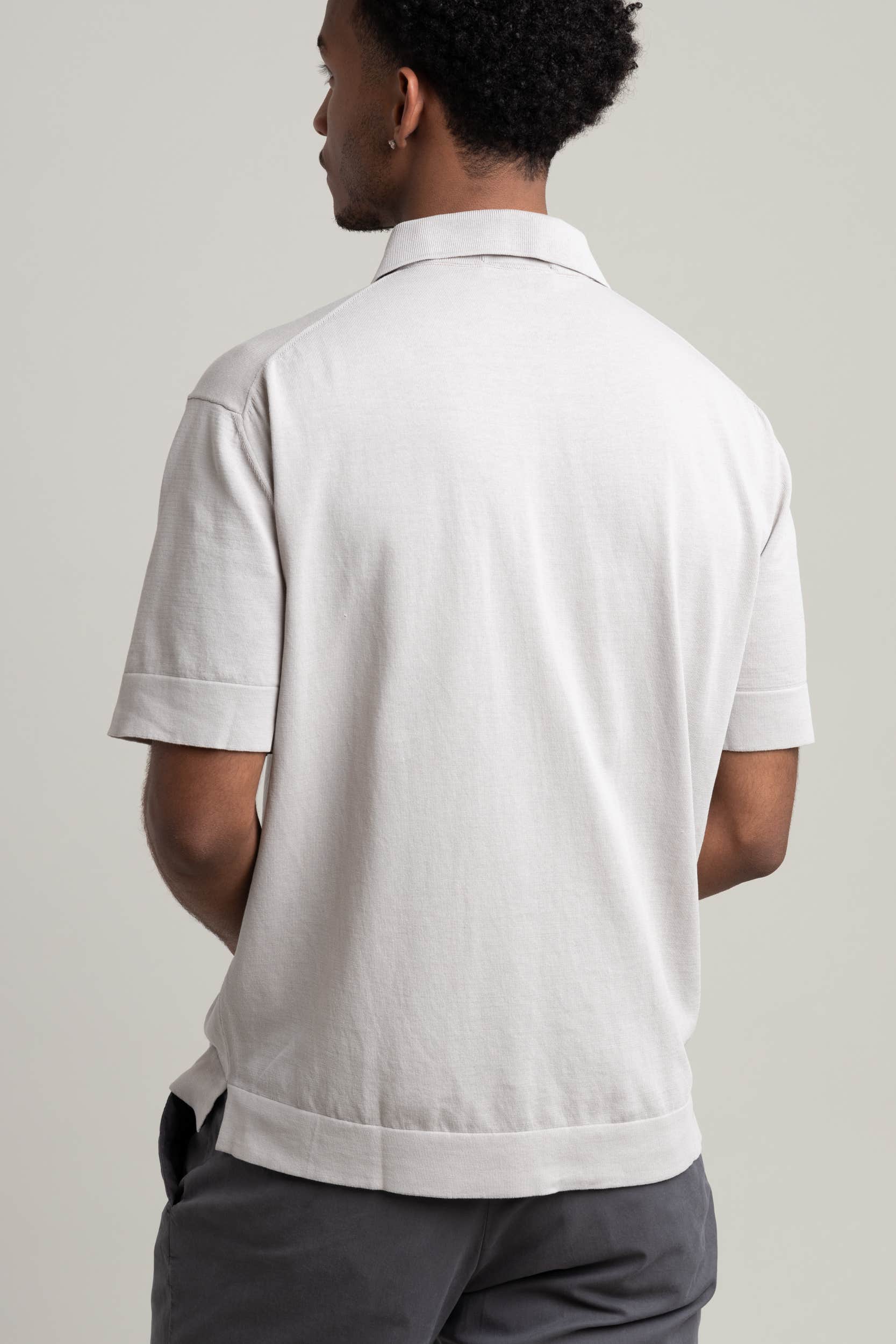 Light Grey Knit Polo
