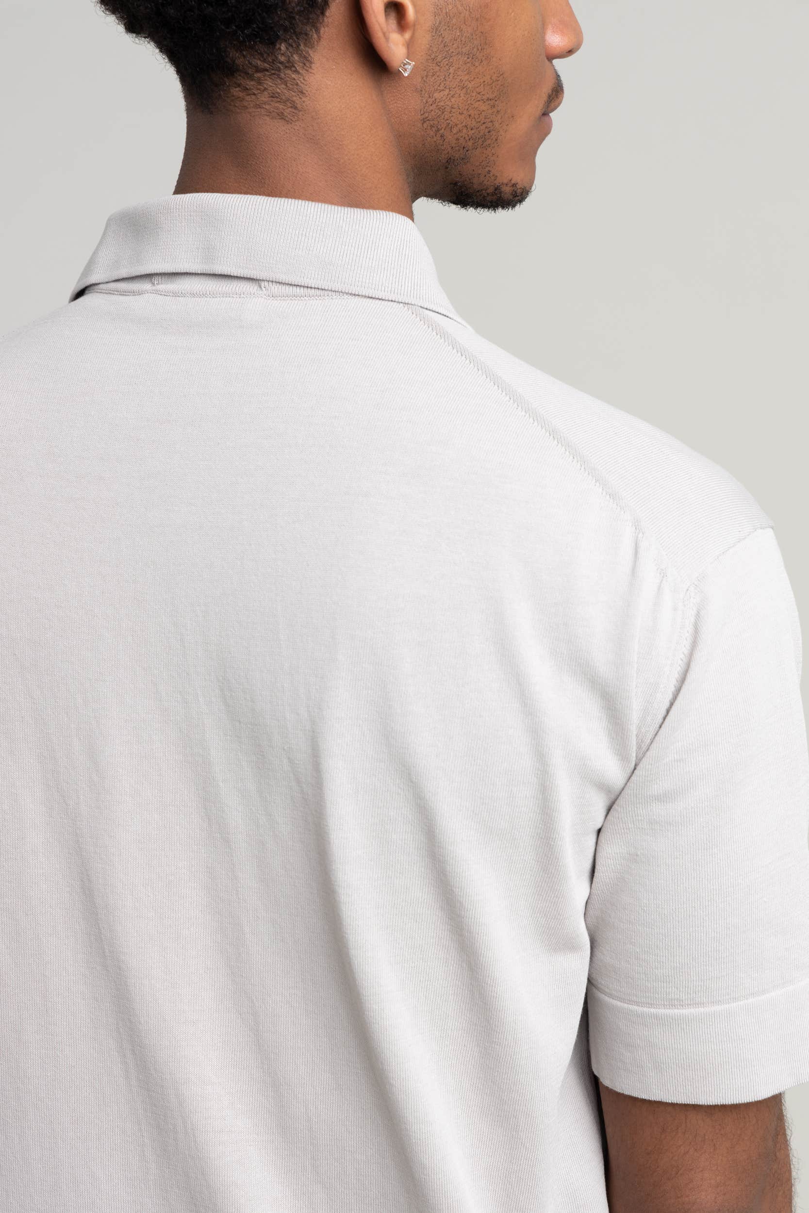 Light Grey Knit Polo