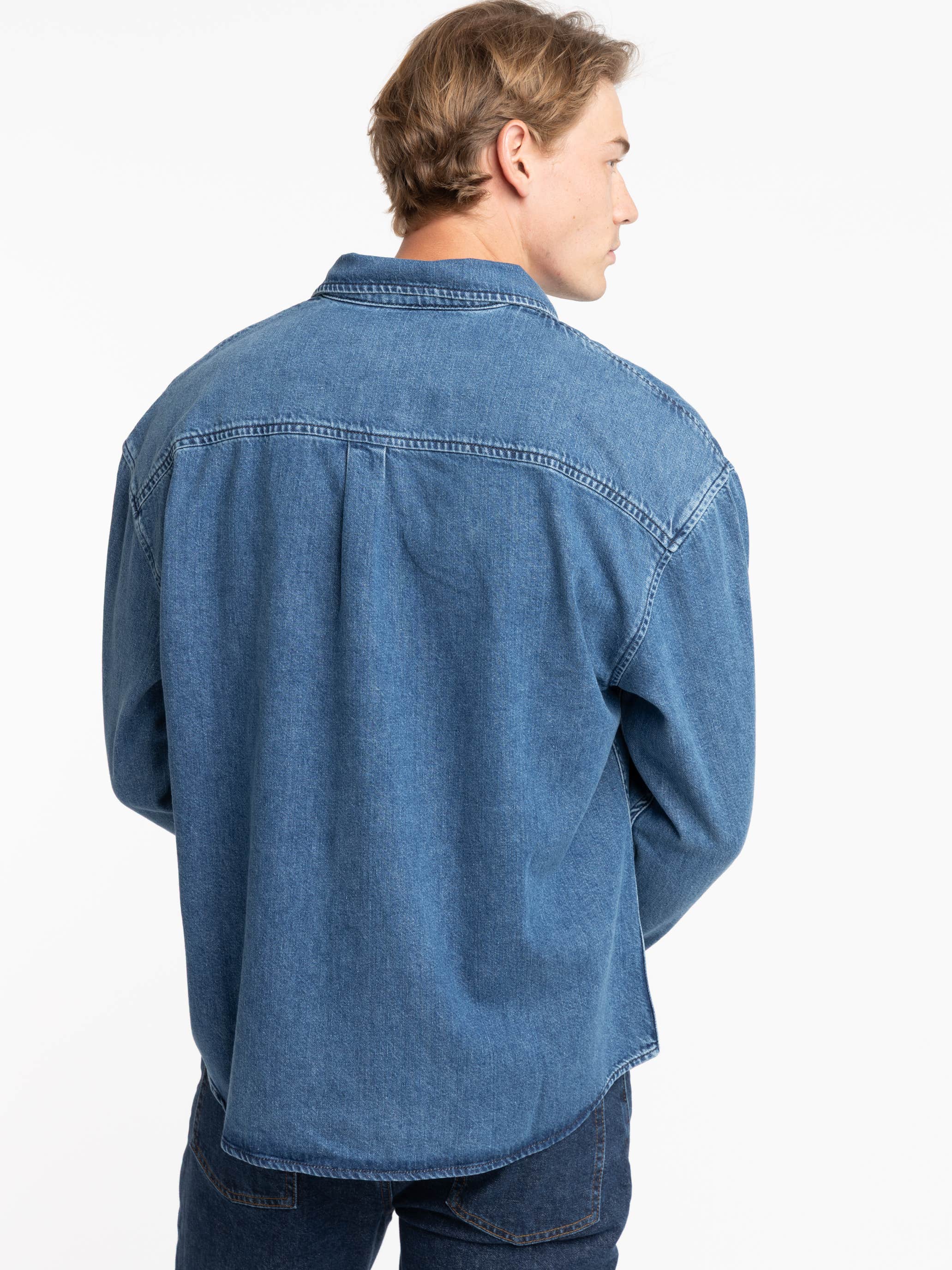 Button Down Relaxed Denim Shirt