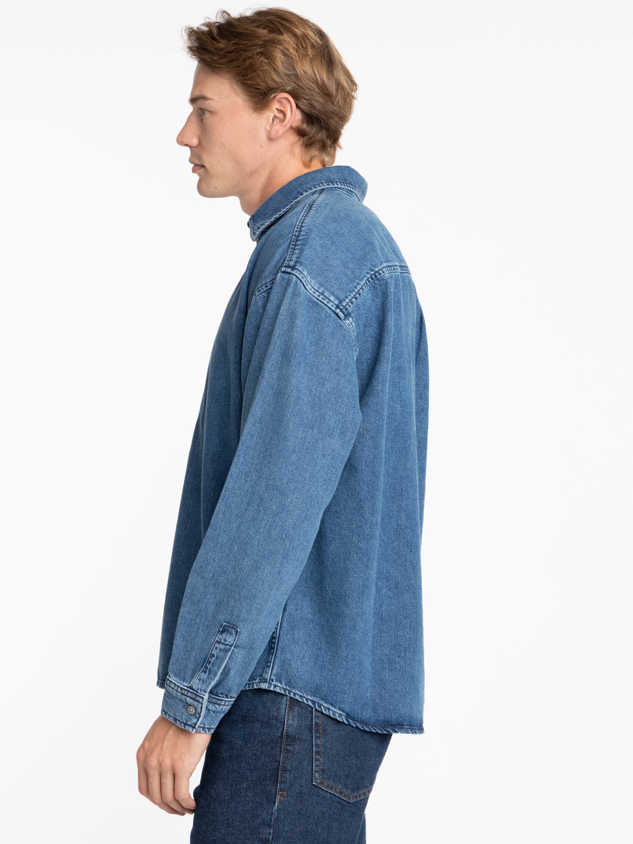 Button Down Relaxed Denim Shirt