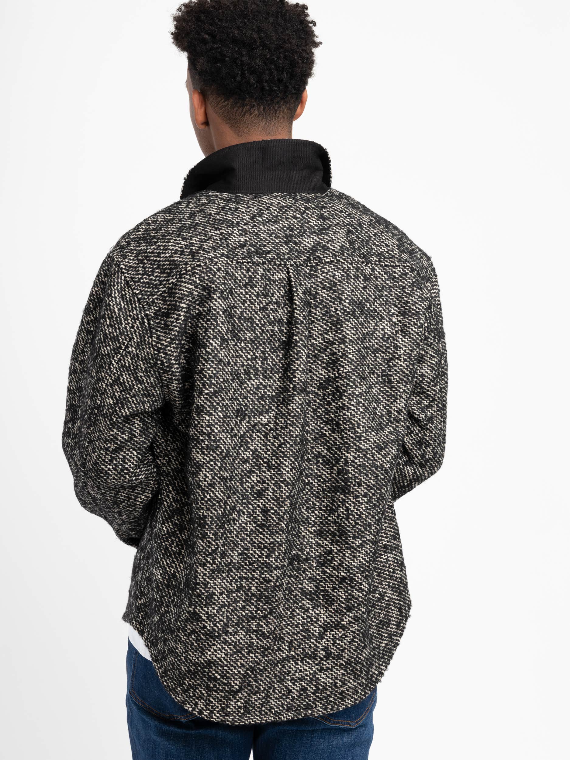 Grey Print Overshirt