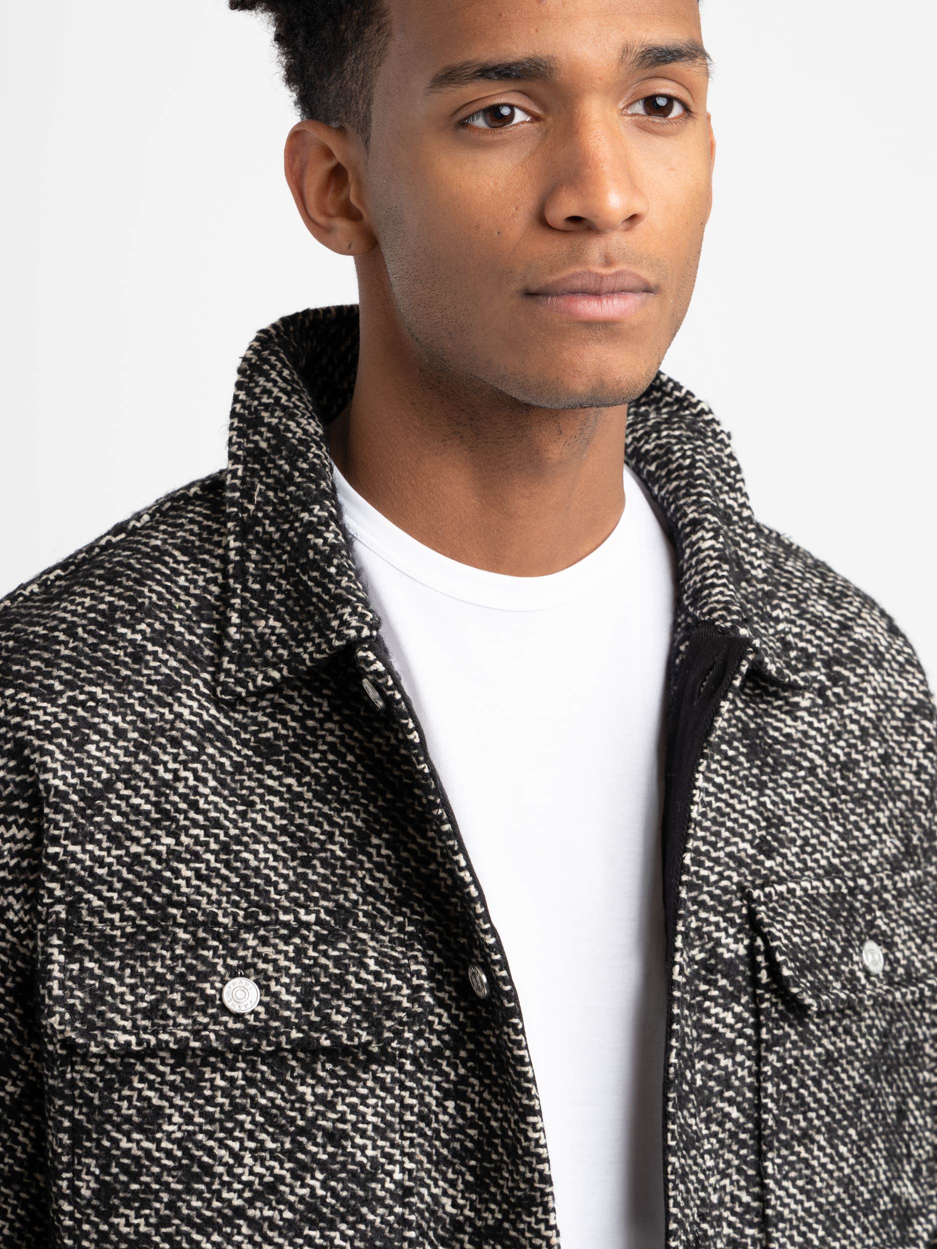 Grey Print Overshirt