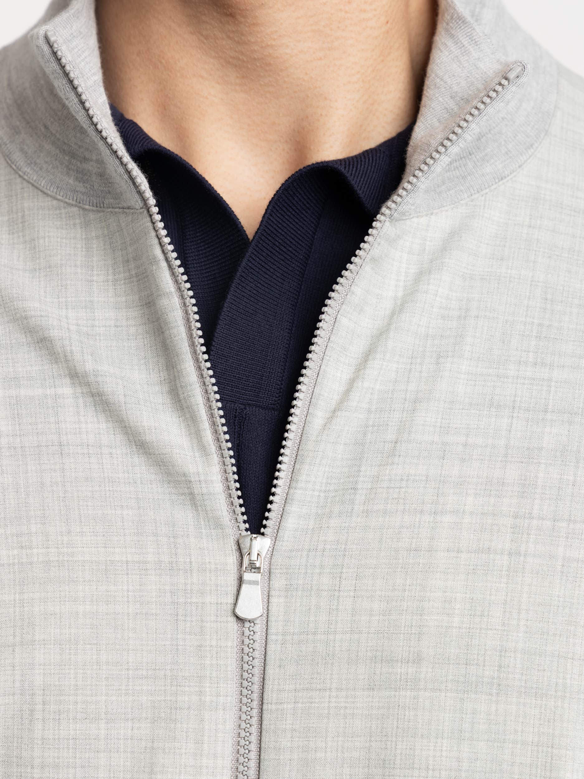 Flannel and Tasmania Wool Full Zip Jacket