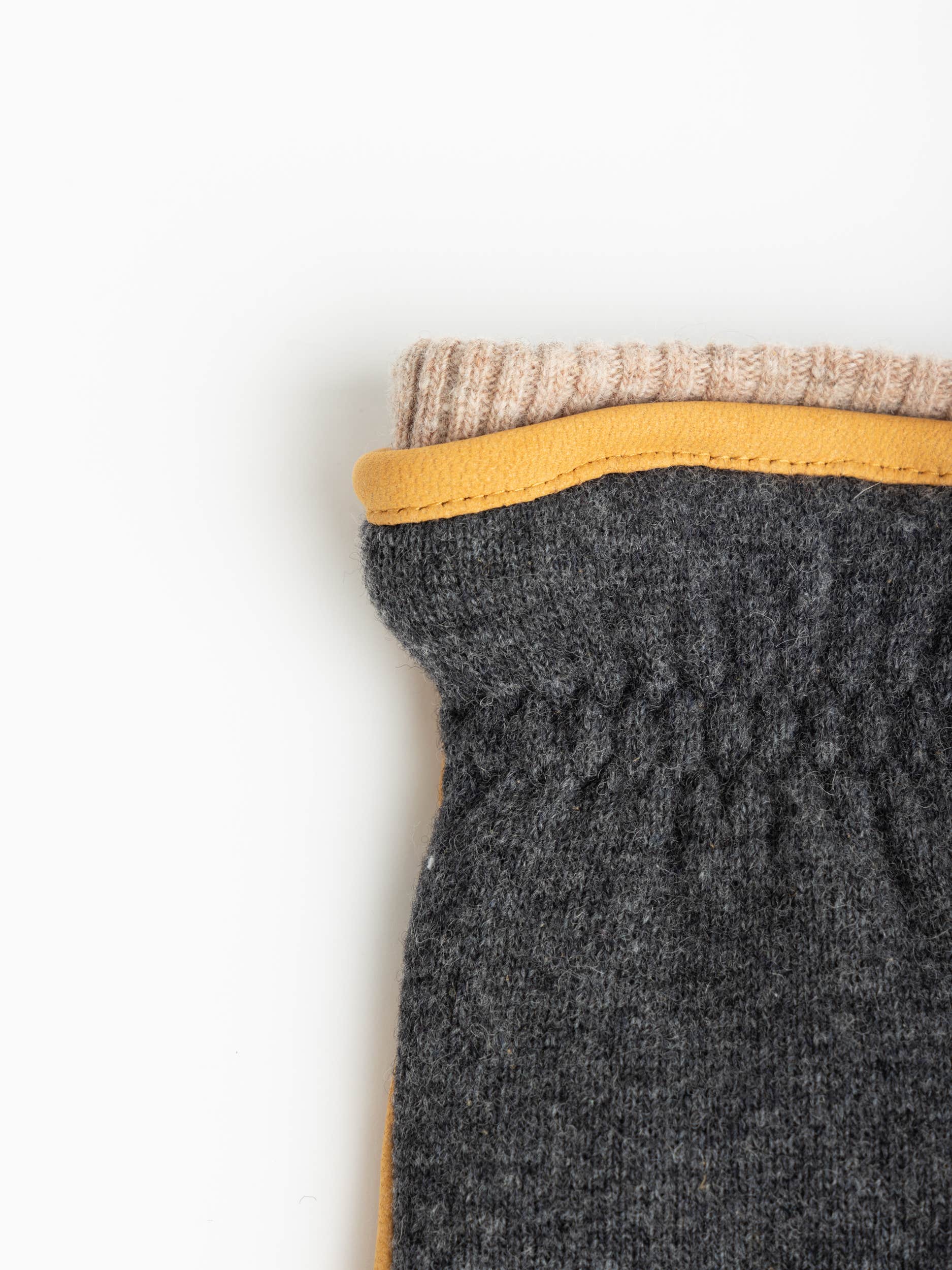 Yellow/Grey Noah Leather Gloves