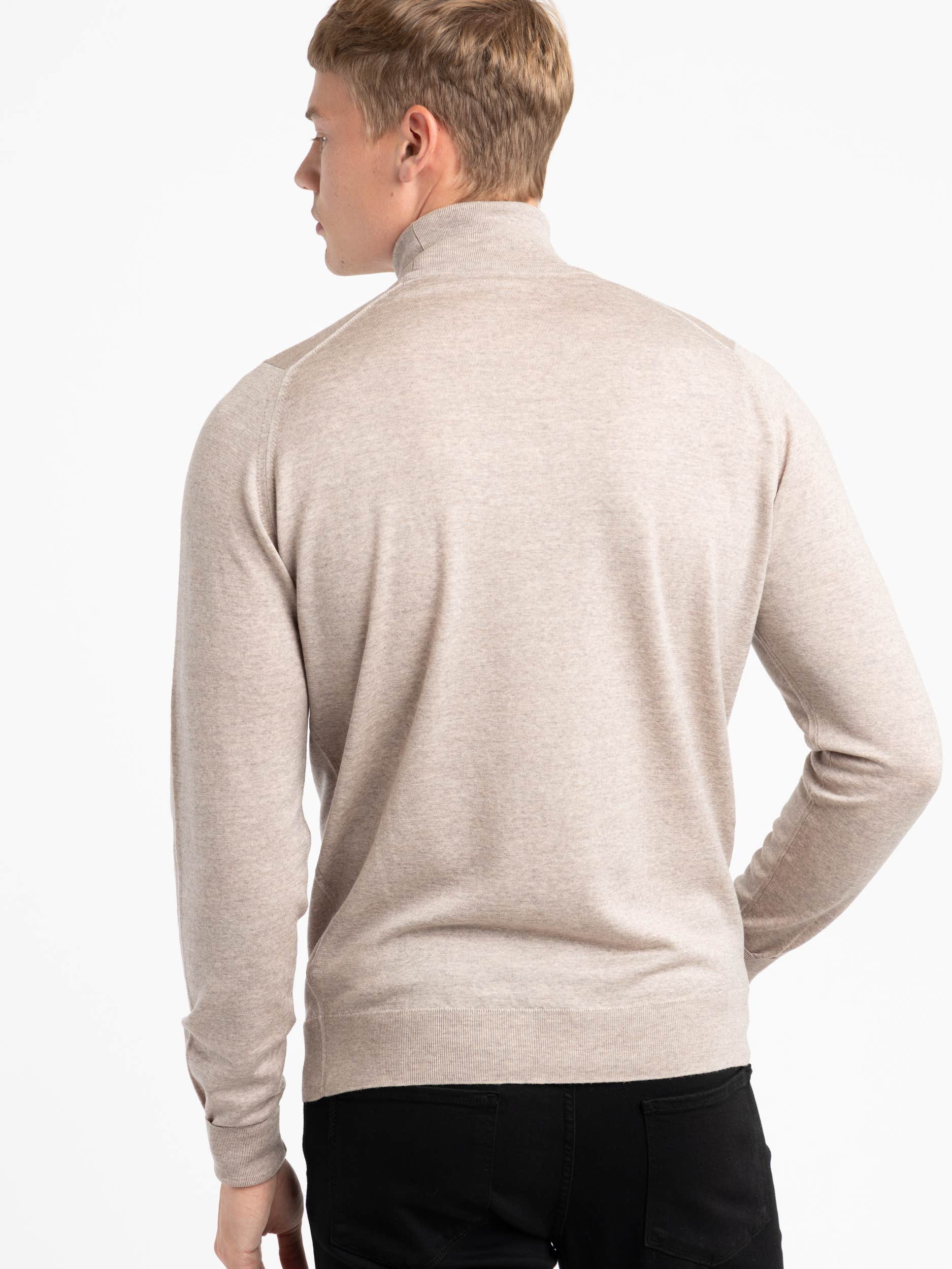 Soft Fawn Wool Richards Roll-neck