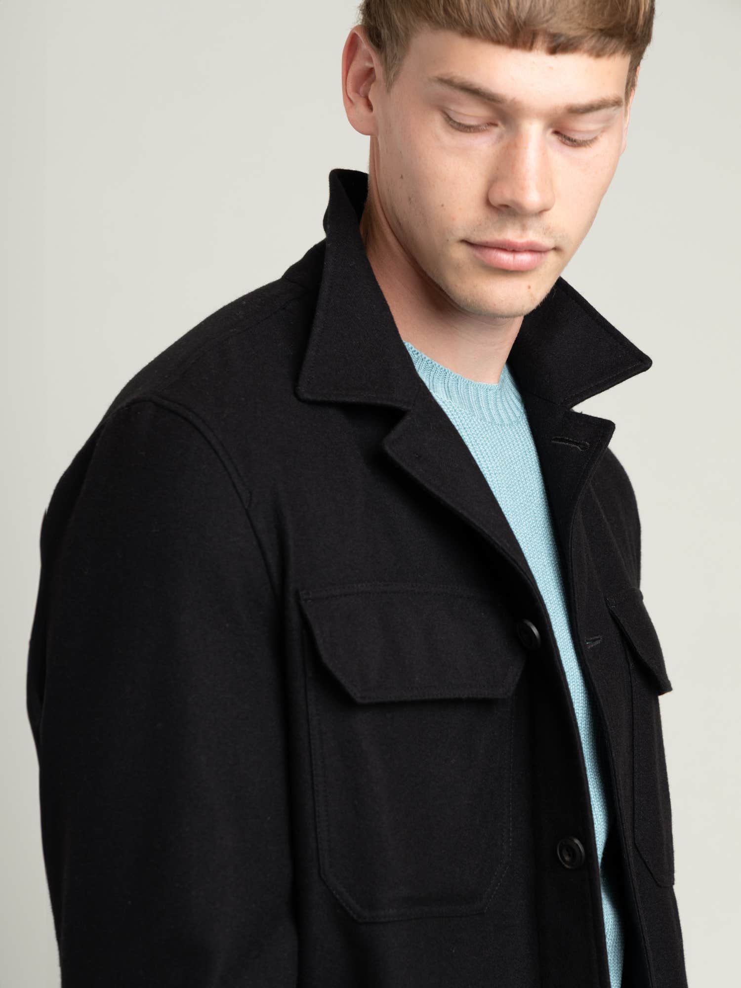 Black Flannel Overshirt