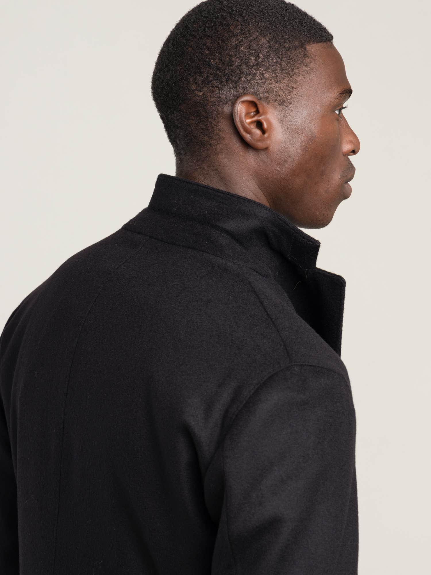Black Wool Cashmere Overcoat