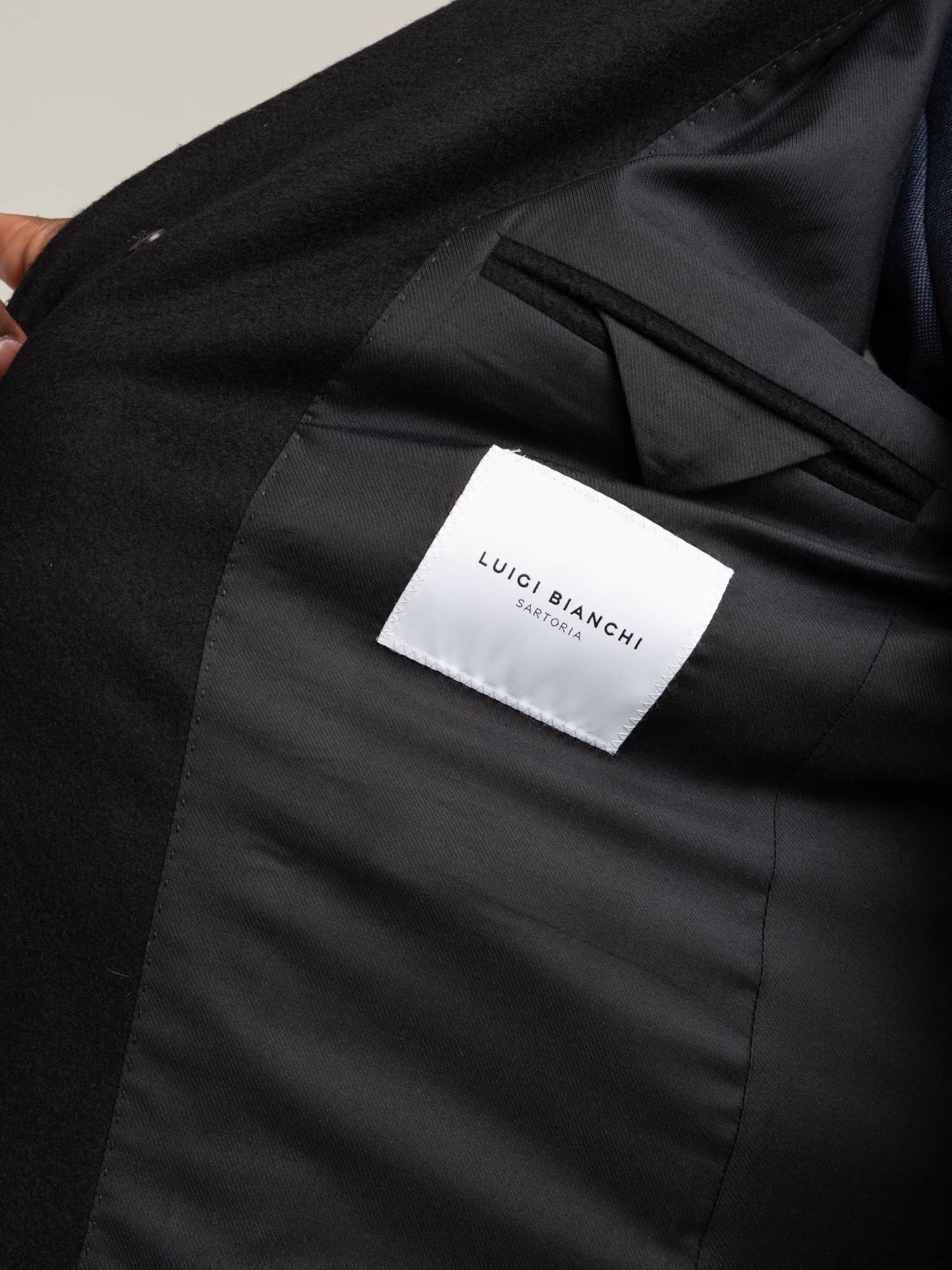 Black Wool Cashmere Overcoat