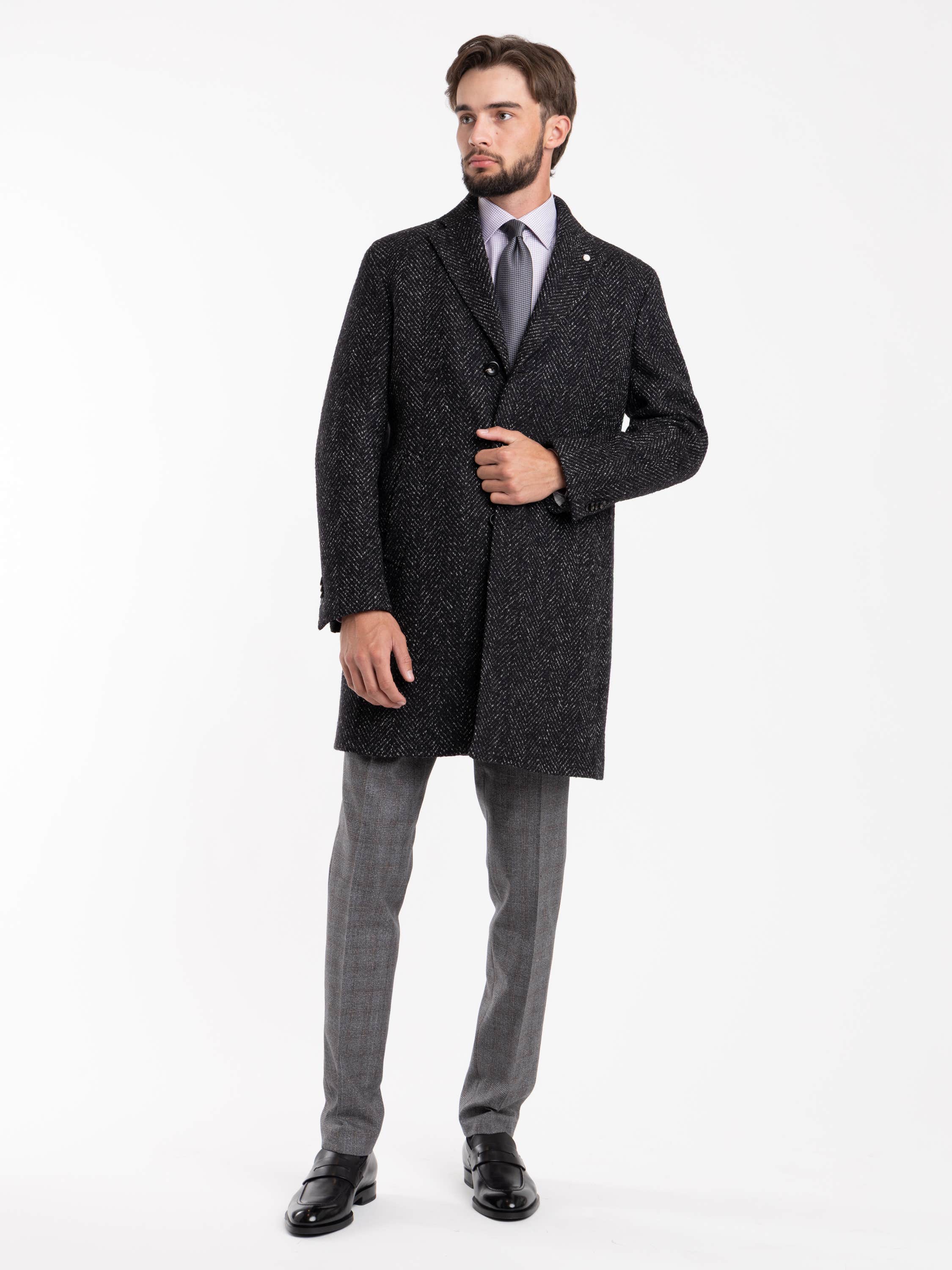 Black Wool Topcoat