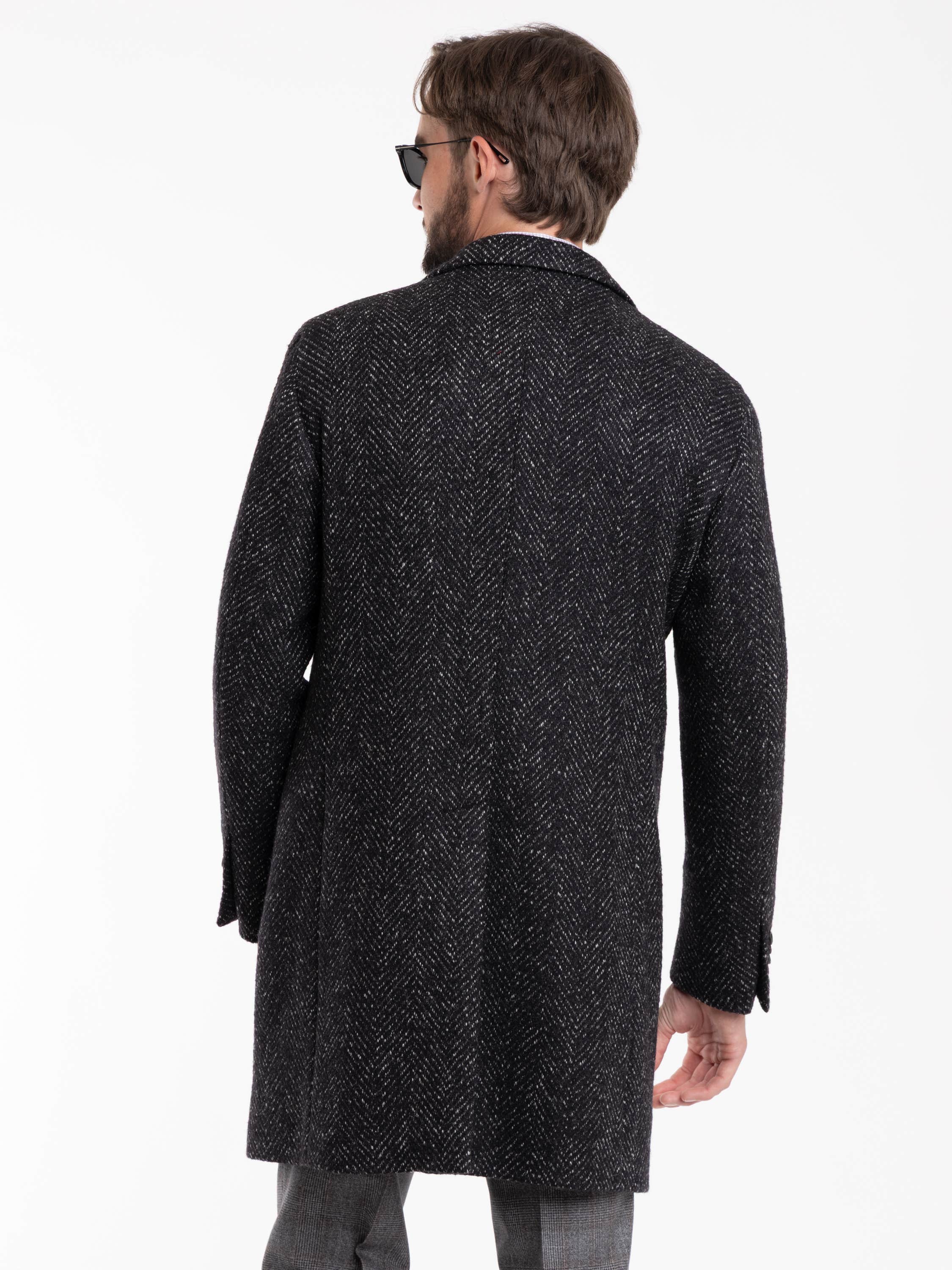 Black Wool Topcoat