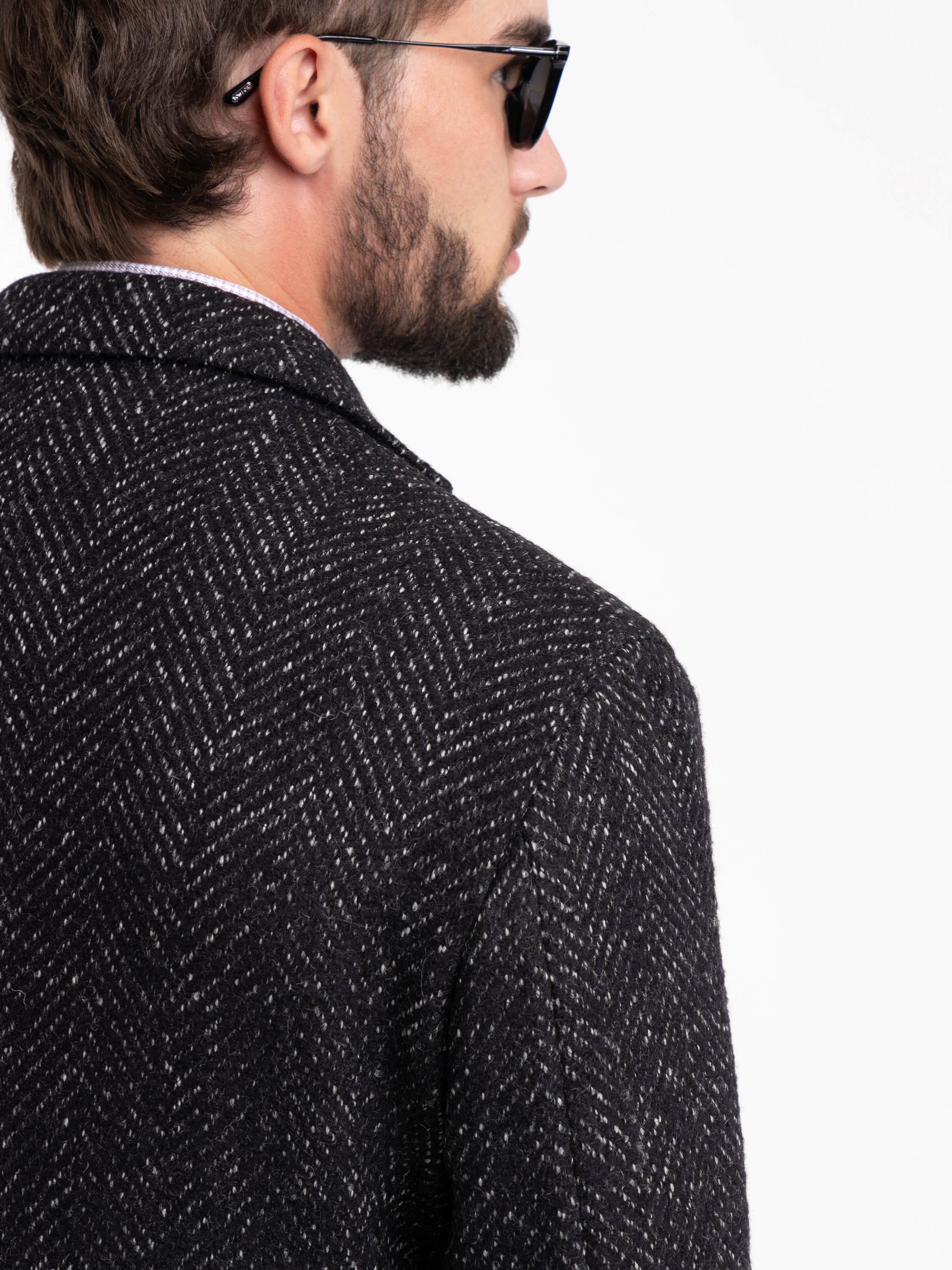 Black Wool Topcoat