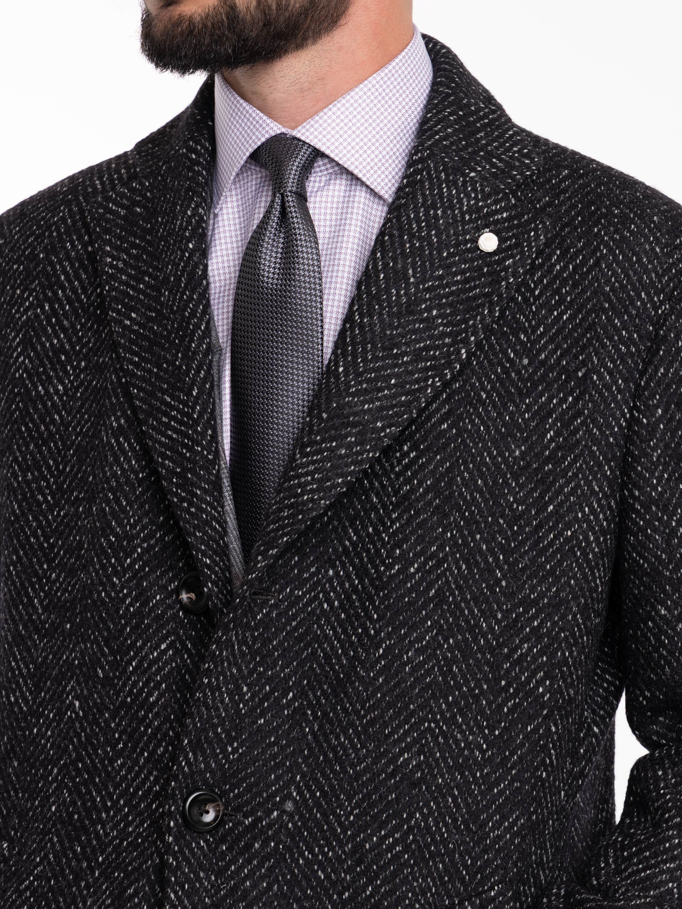 Black Wool Topcoat
