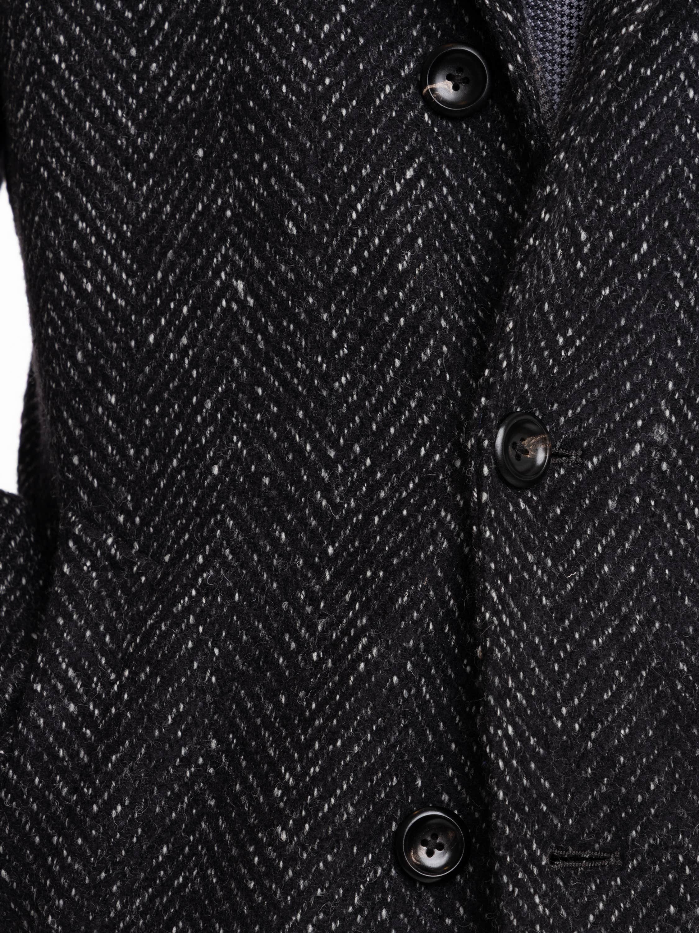 Black Wool Topcoat