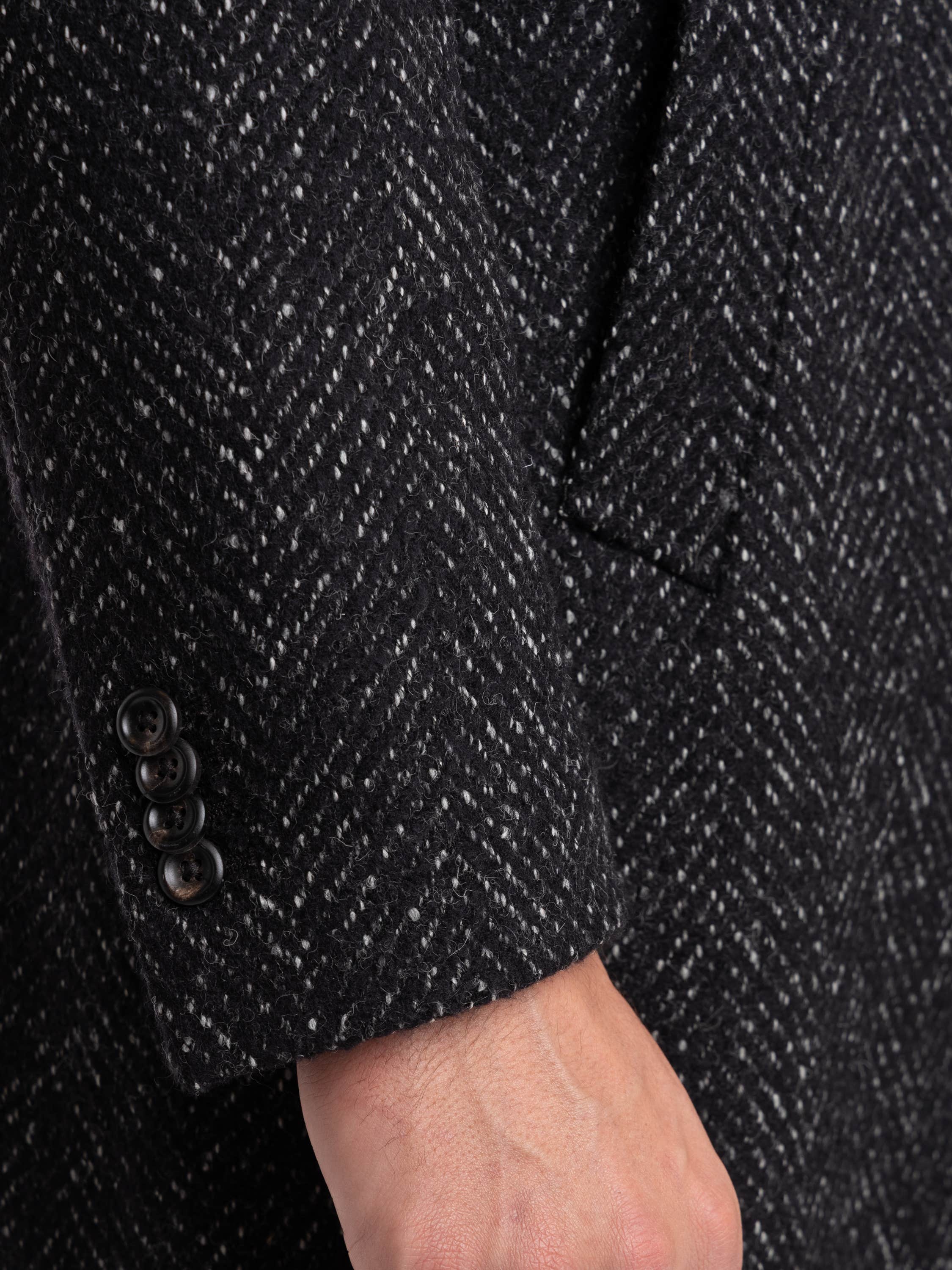 Black Wool Topcoat