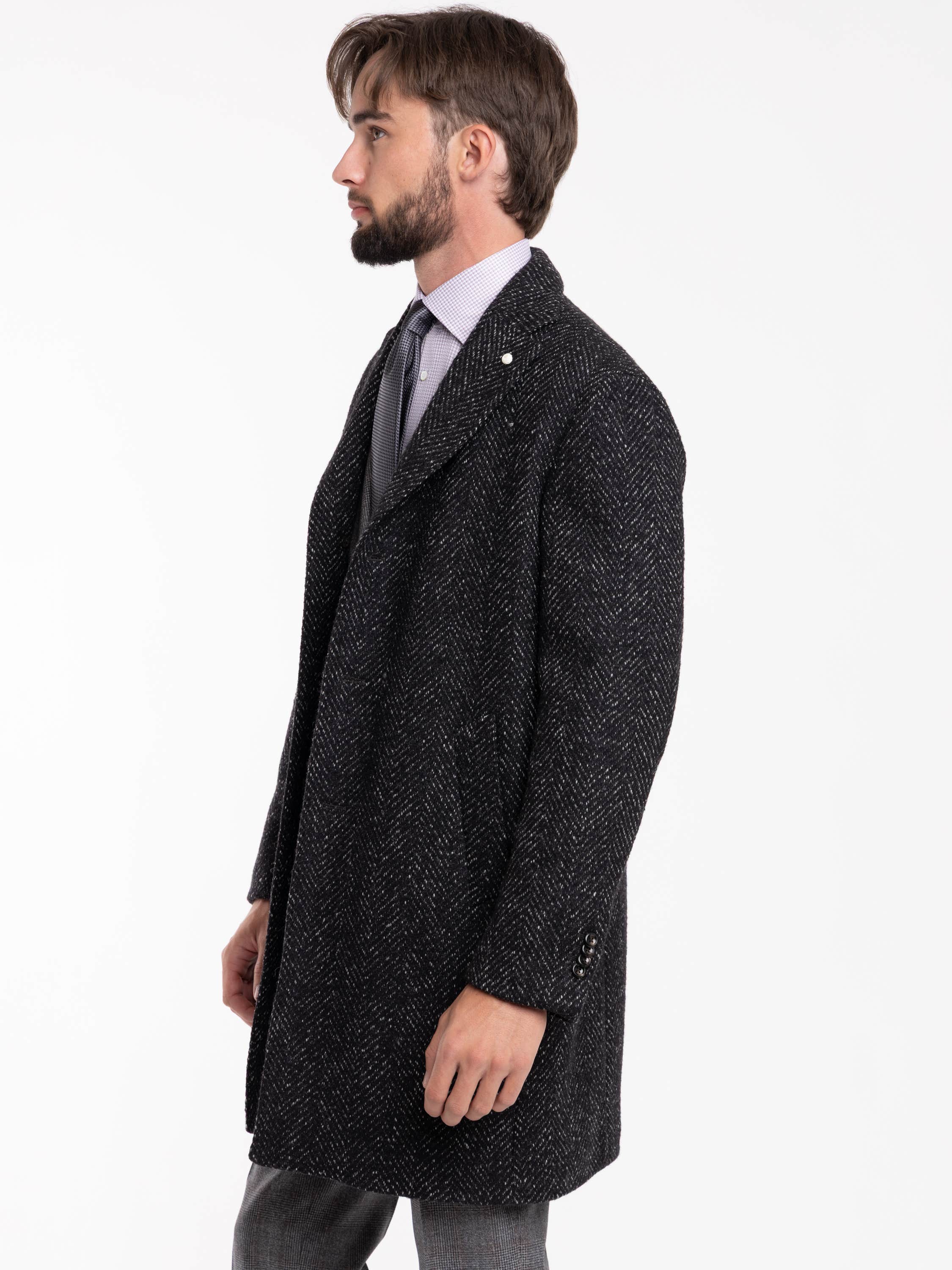 Black Wool Topcoat