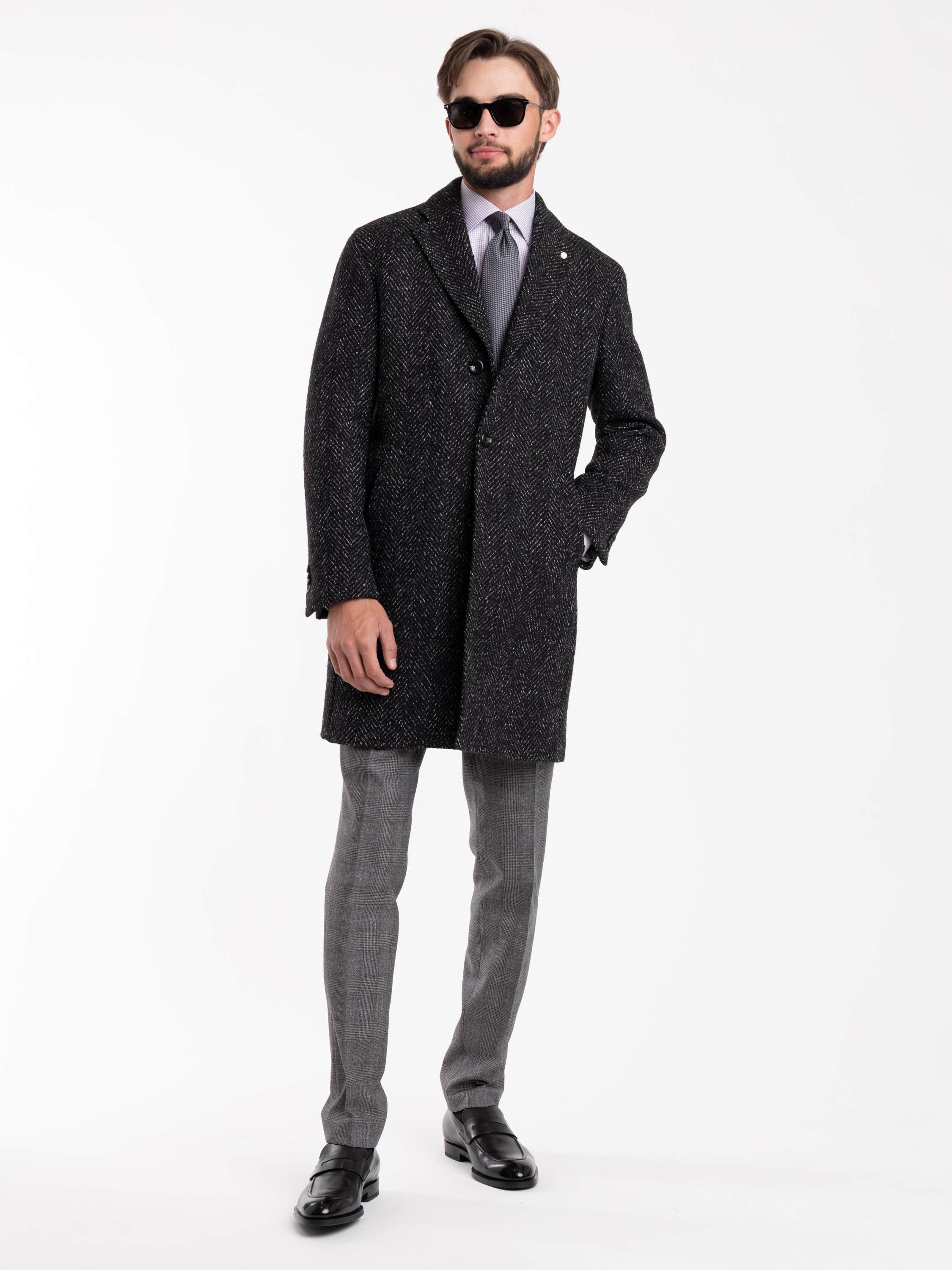 Black Wool Topcoat