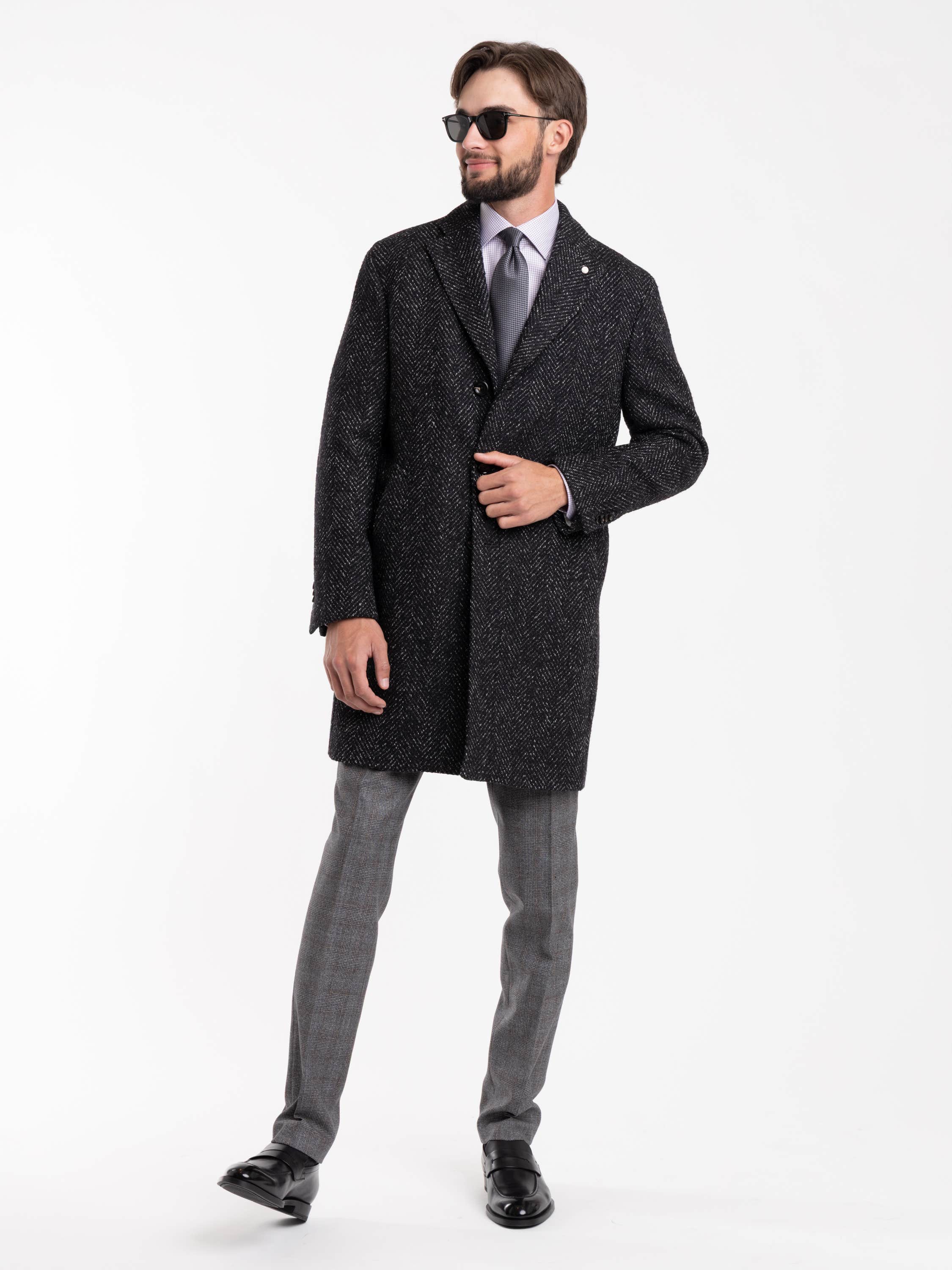 Black Wool Topcoat