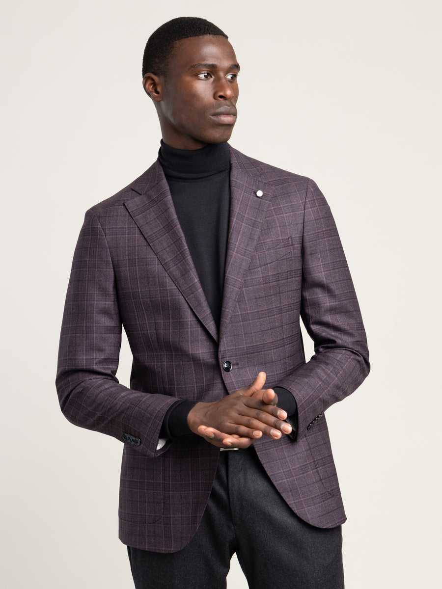 Burgundy Check Sport Jacket – The Helm Clothing