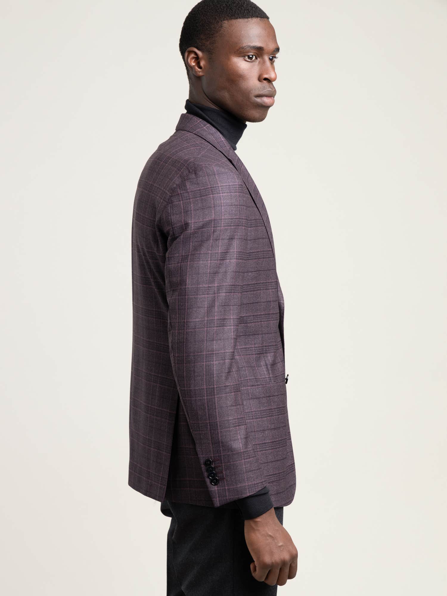 Burgundy Check Sport Jacket
