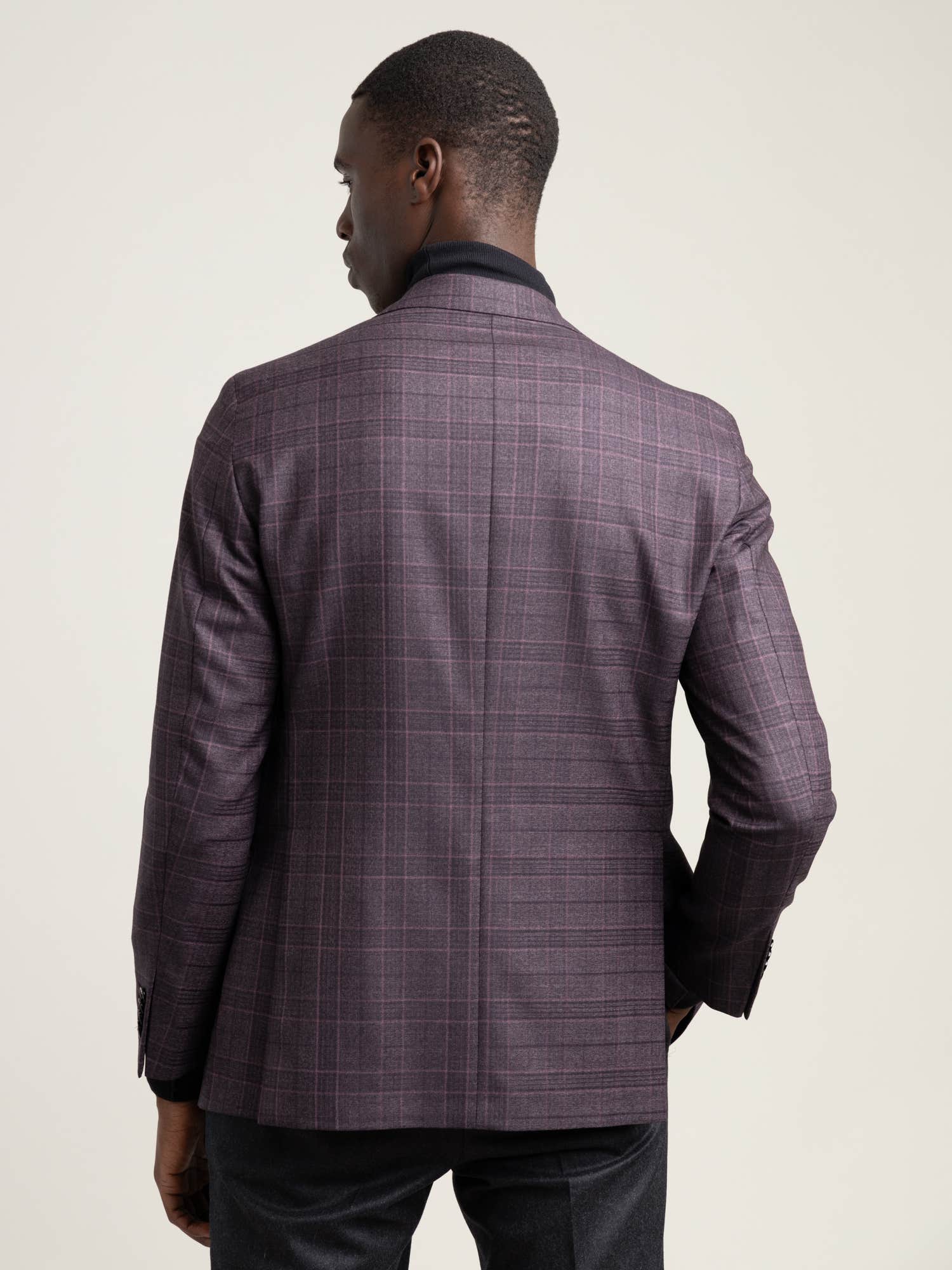 Burgundy Check Sport Jacket