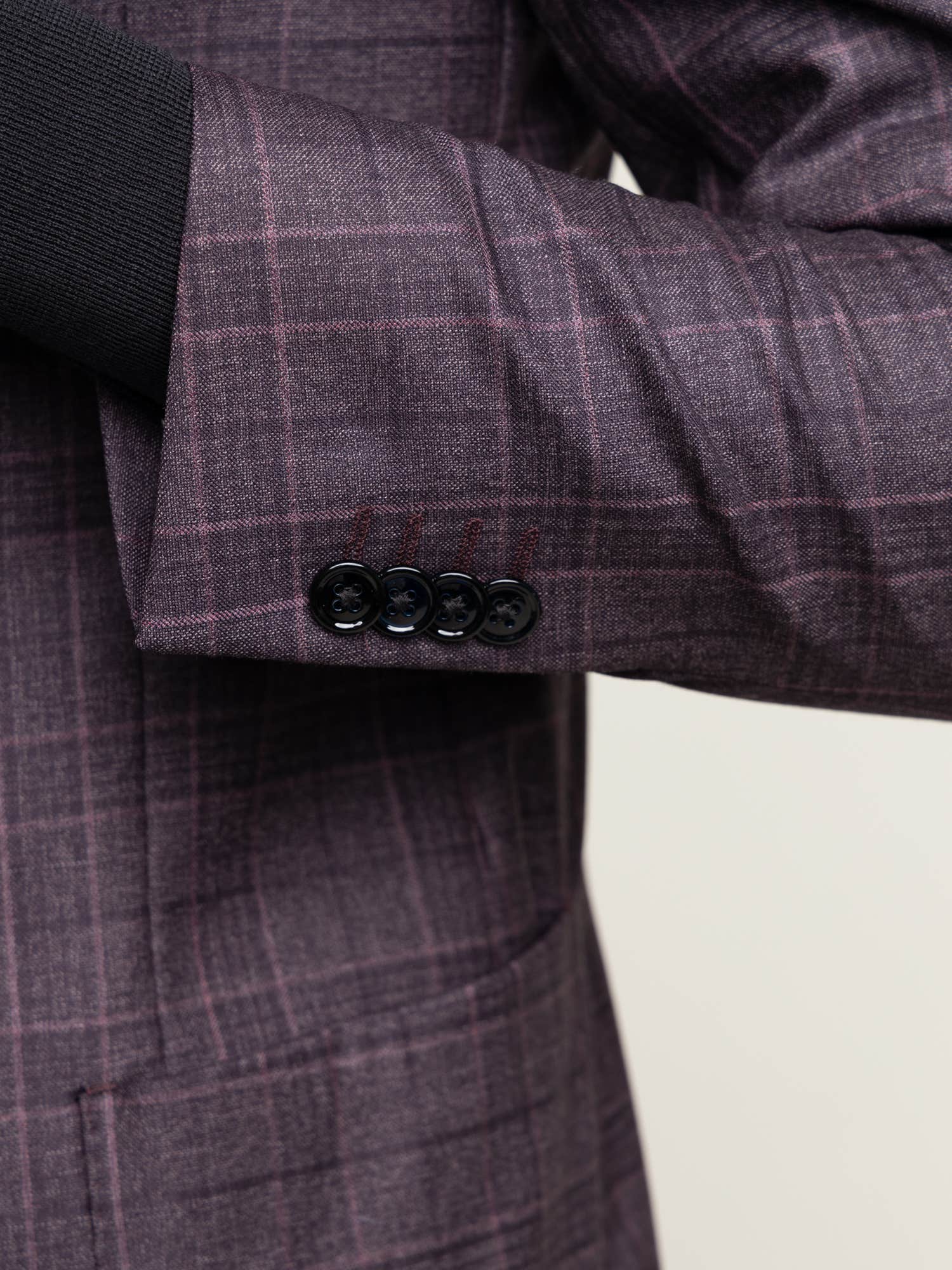 Burgundy Check Sport Jacket