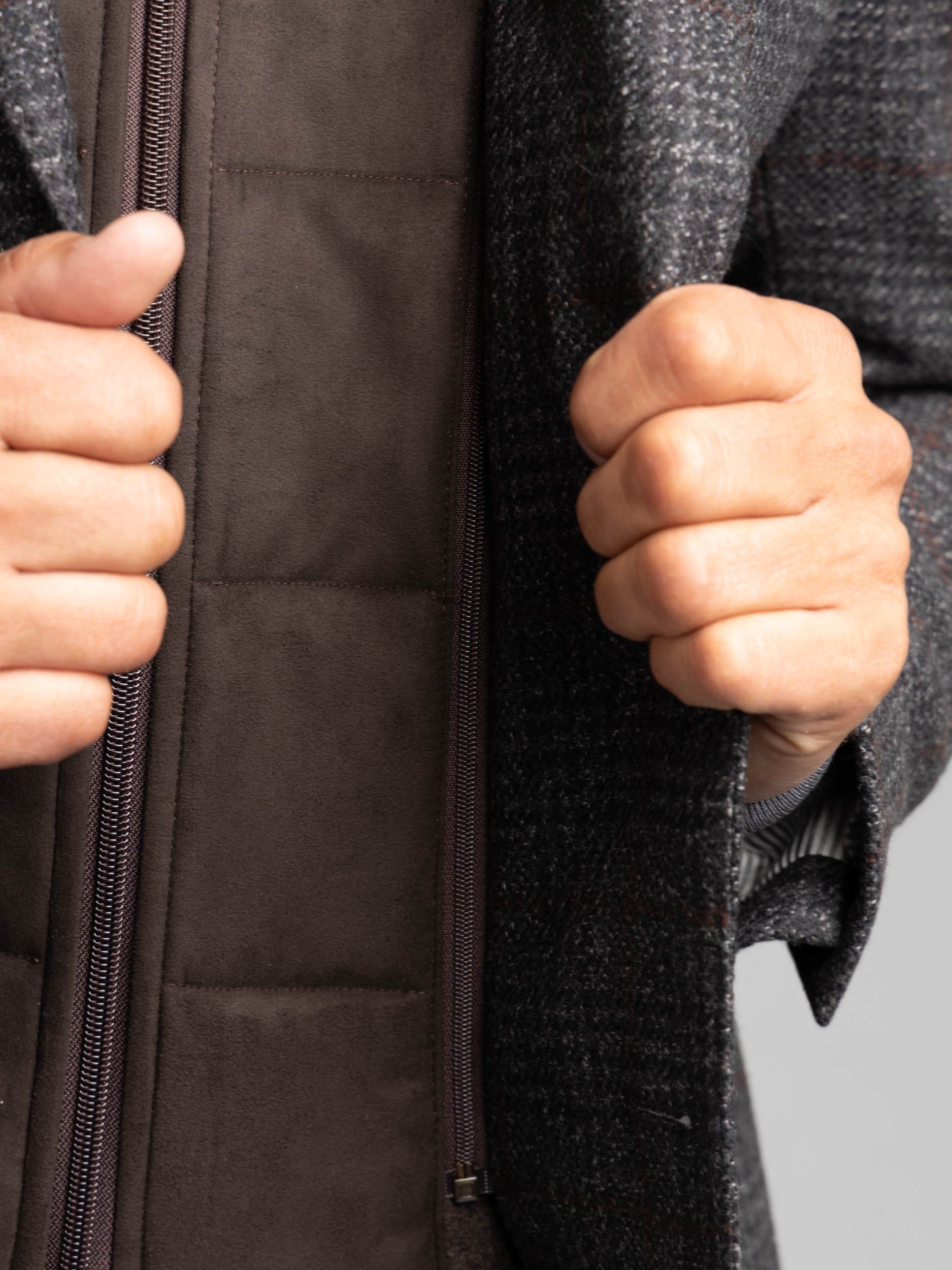 Grey Check Wool/Cashmere Sport Jacket
