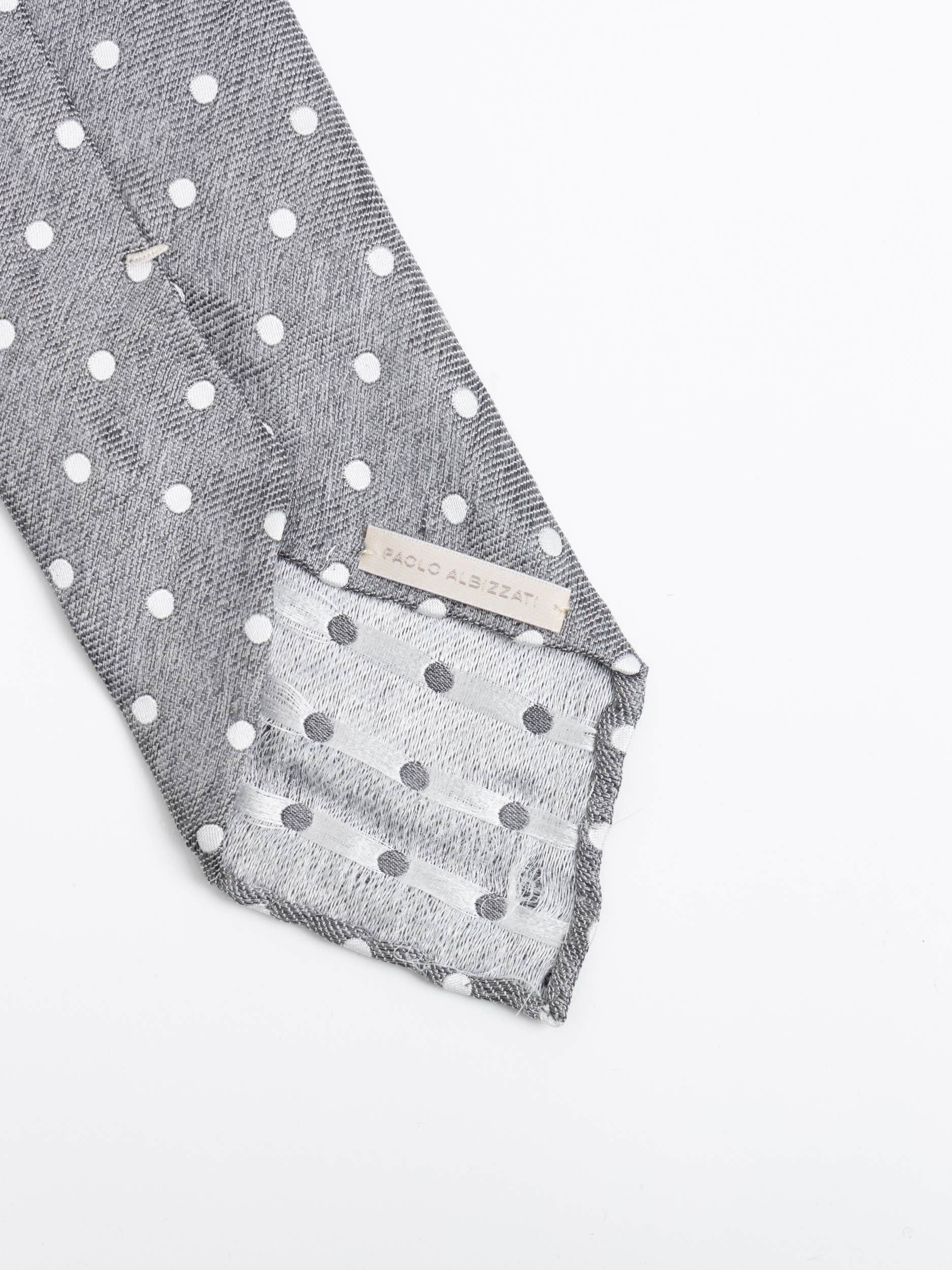 Grey Polka Dot Tie