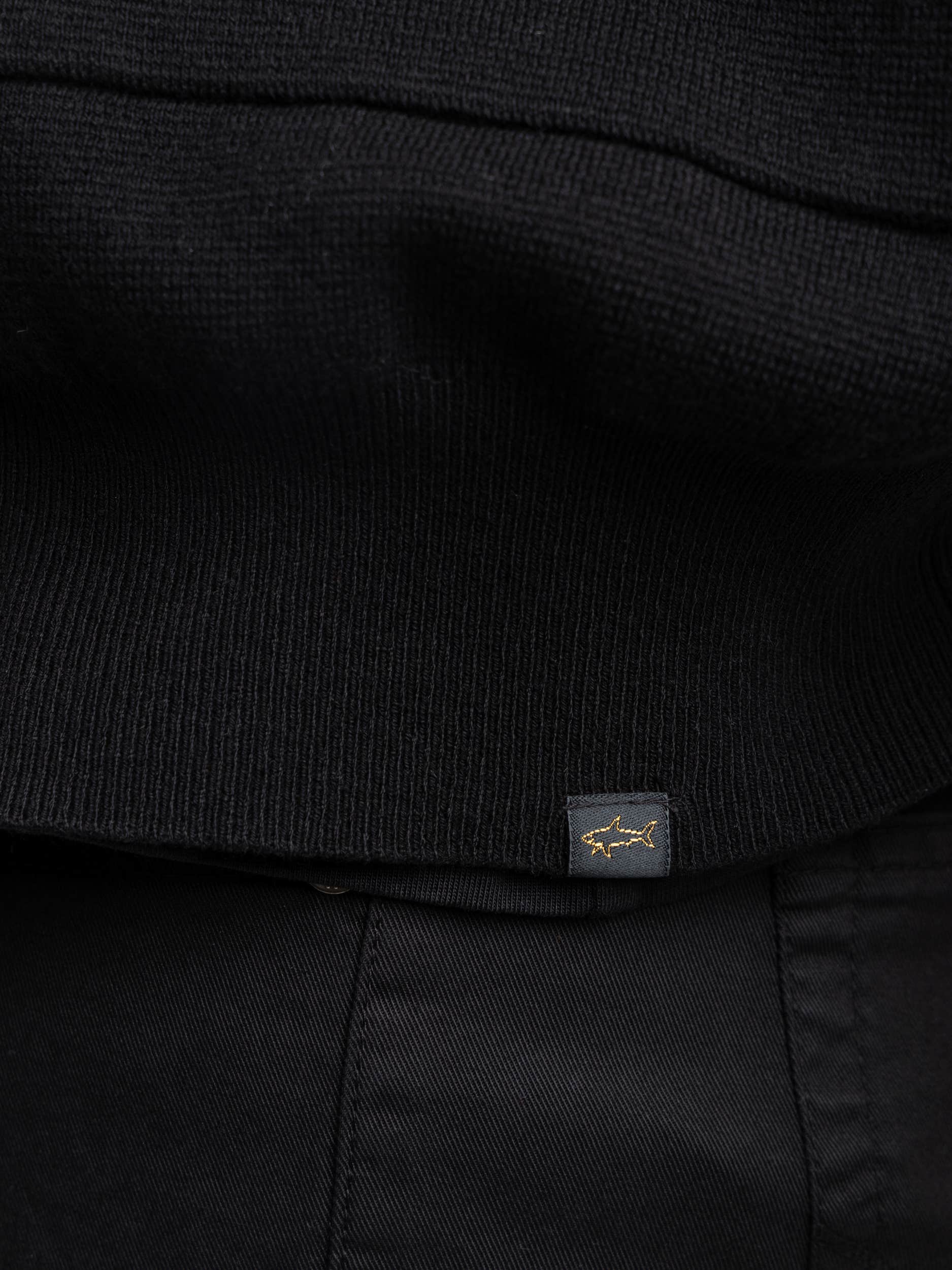 Black Full Cotton Zip Sweater