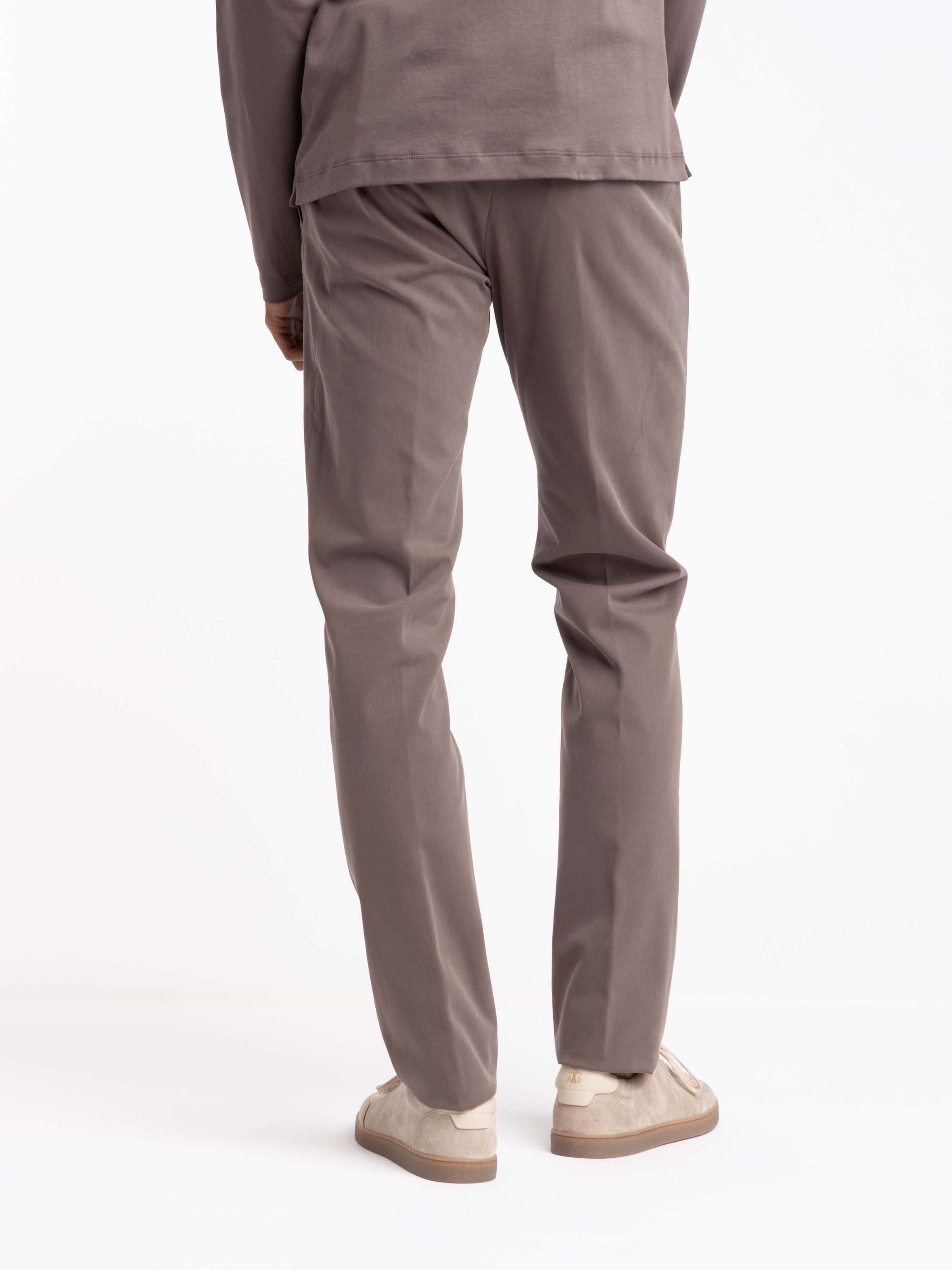 Taupe Brown Slim Stretch Trouser