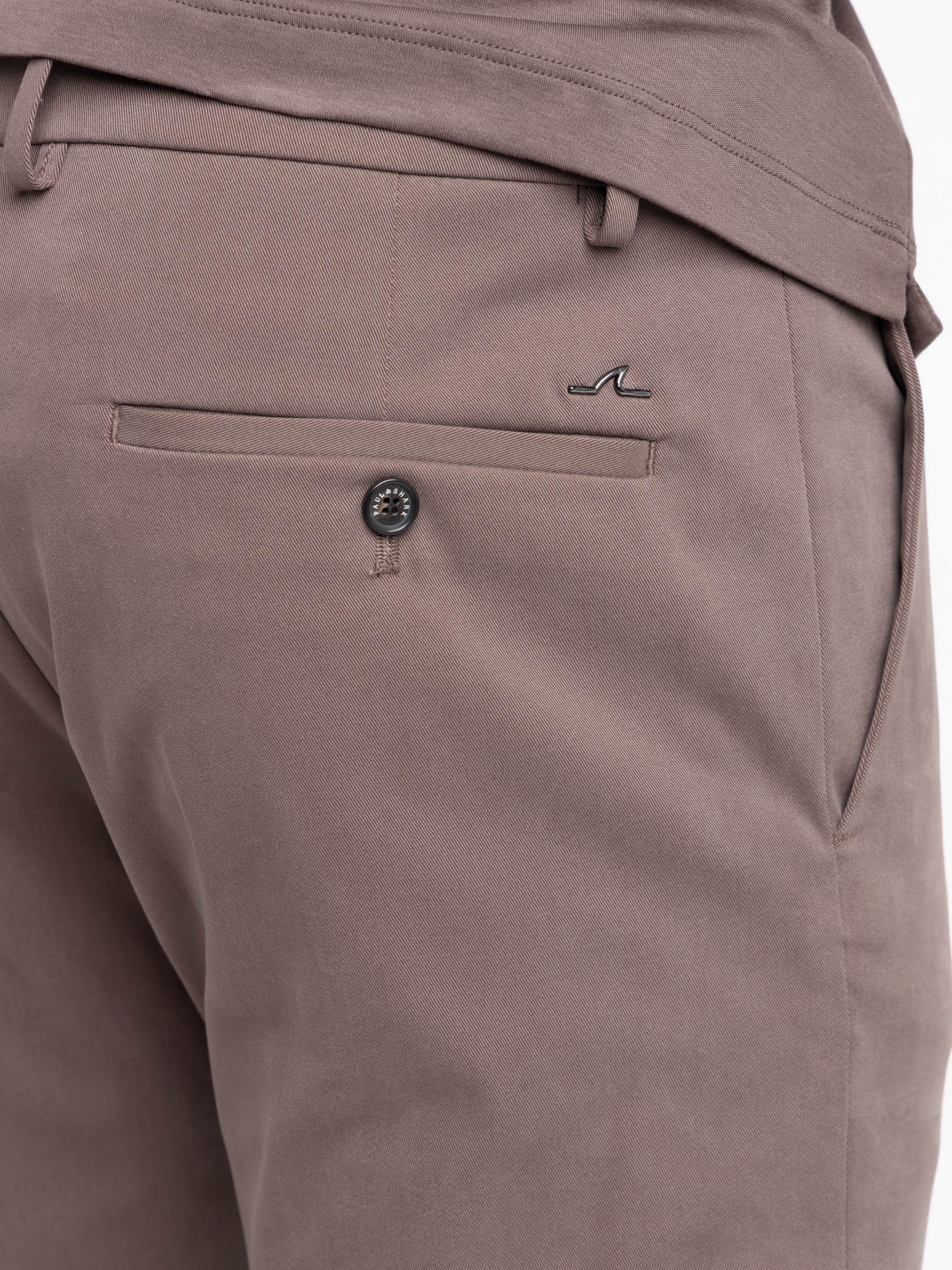 Taupe Brown Slim Stretch Trouser