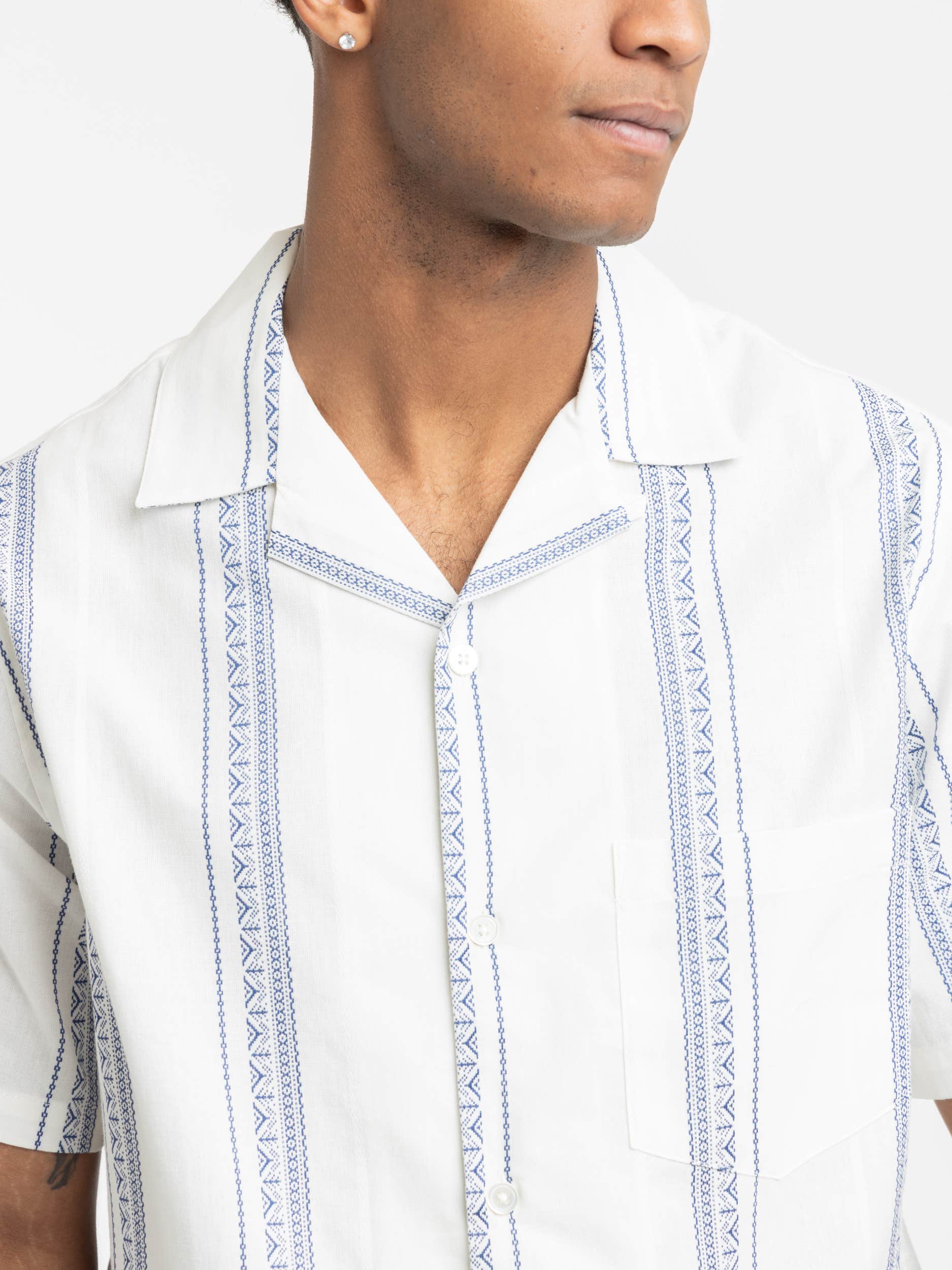 Alqueva Shirt in White/Blue