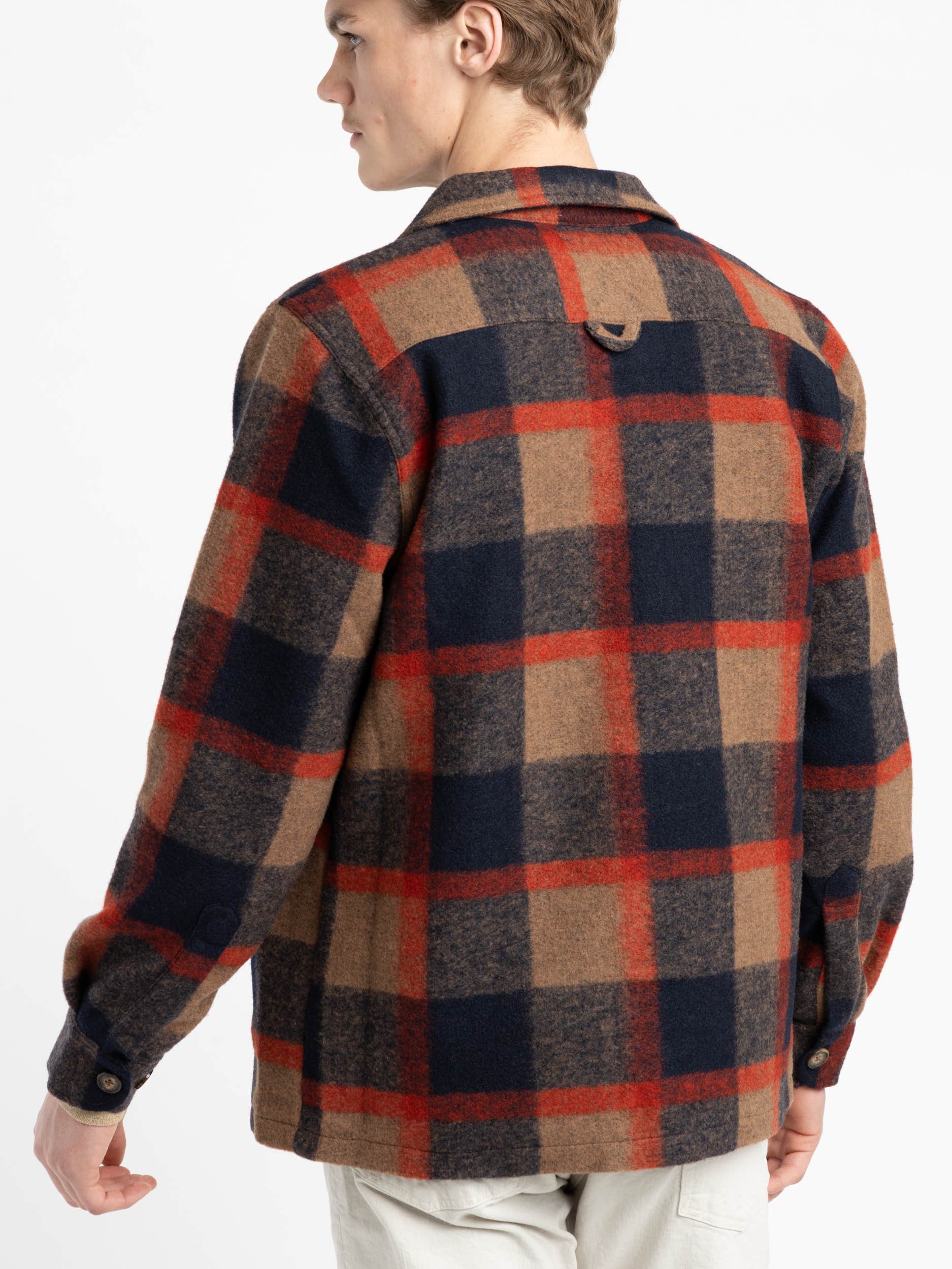 Navy Check Catch Overshirt