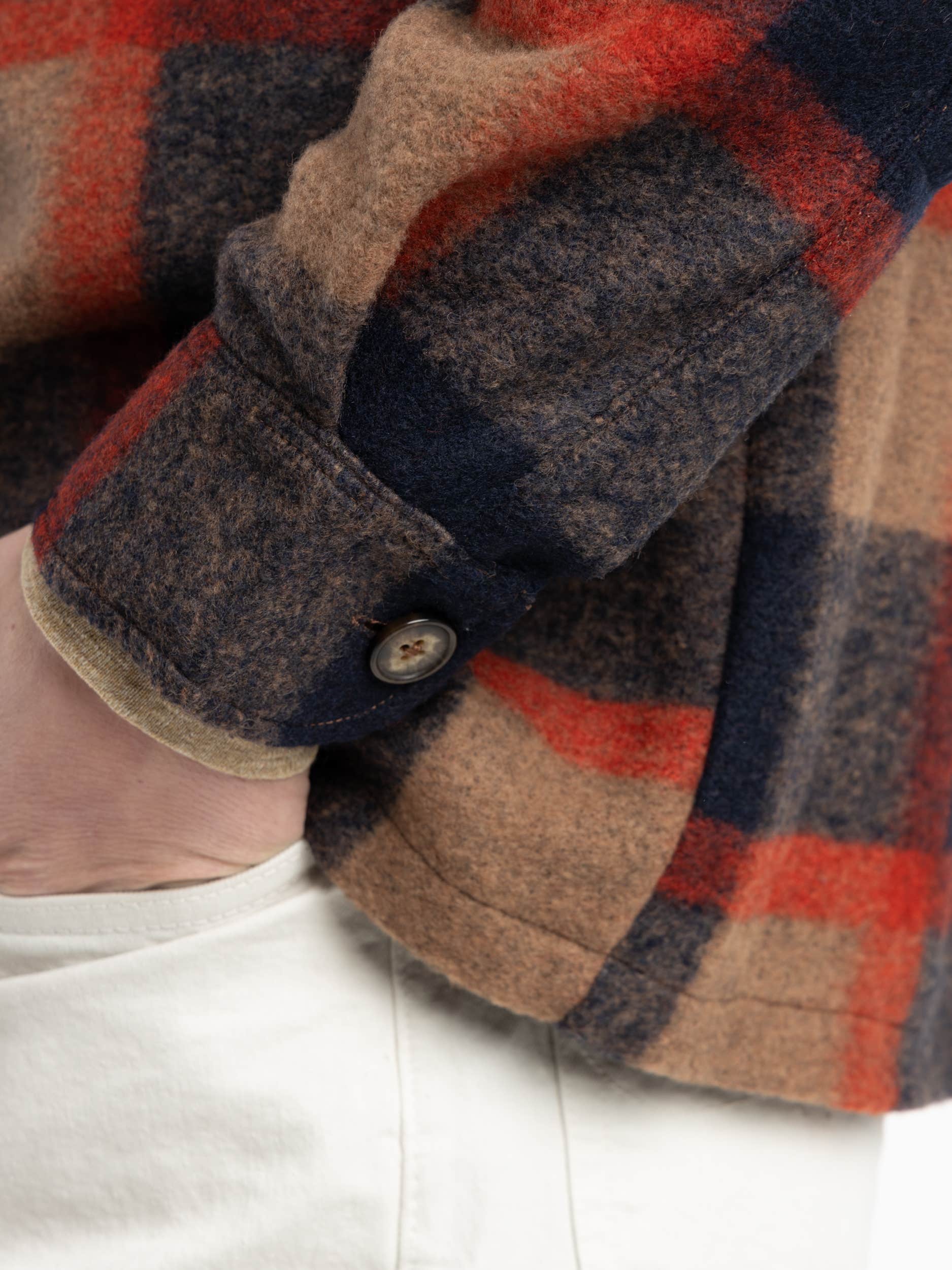 Navy Check Catch Overshirt