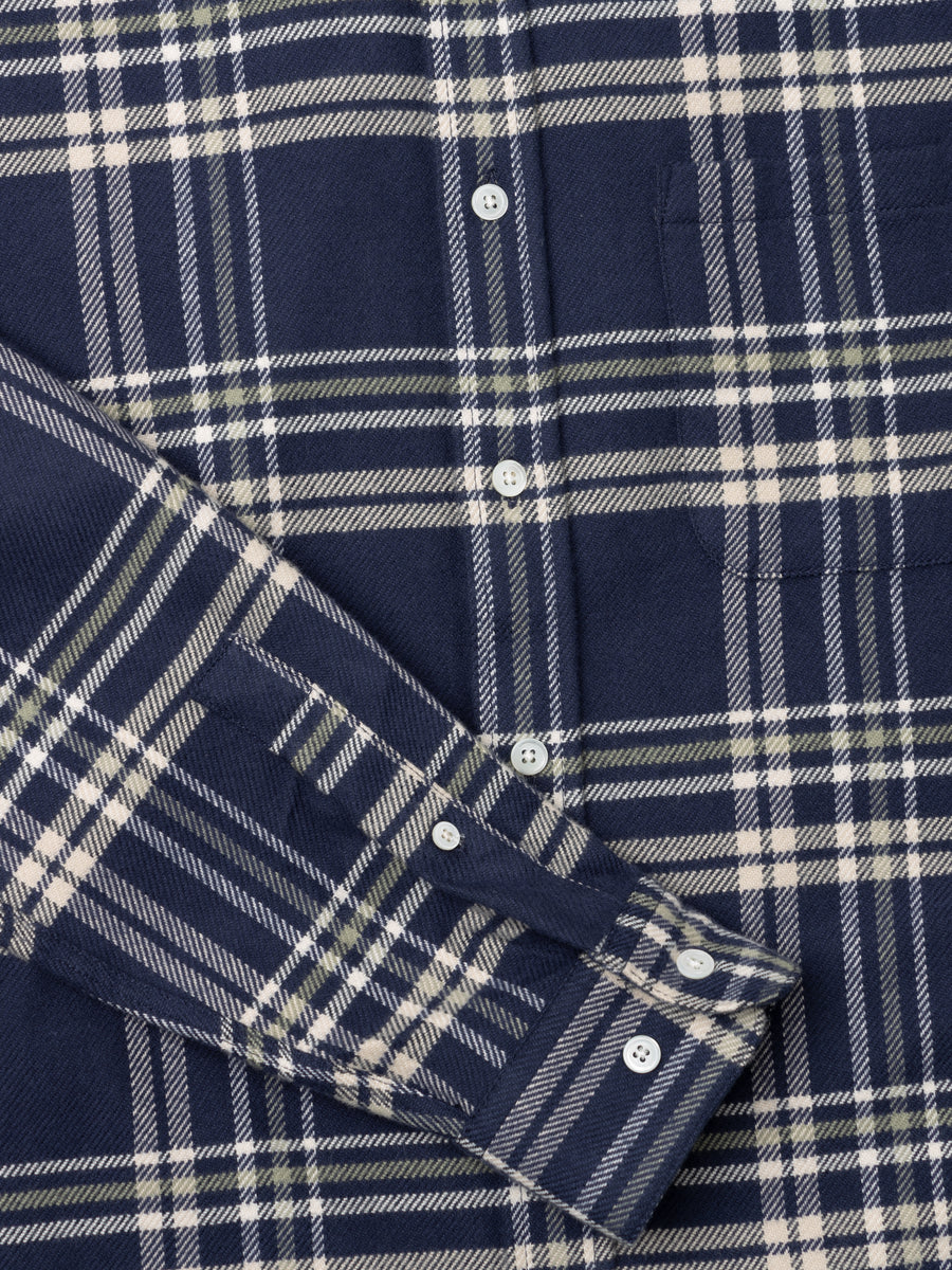Front Dark Blue-White Check Sport Shirt – The Helm Clothing