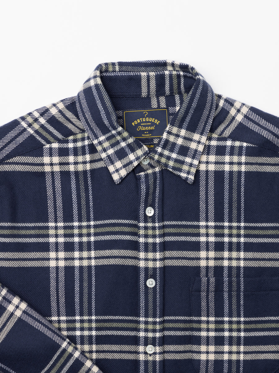 Front Dark Blue-White Check Sport Shirt – The Helm Clothing