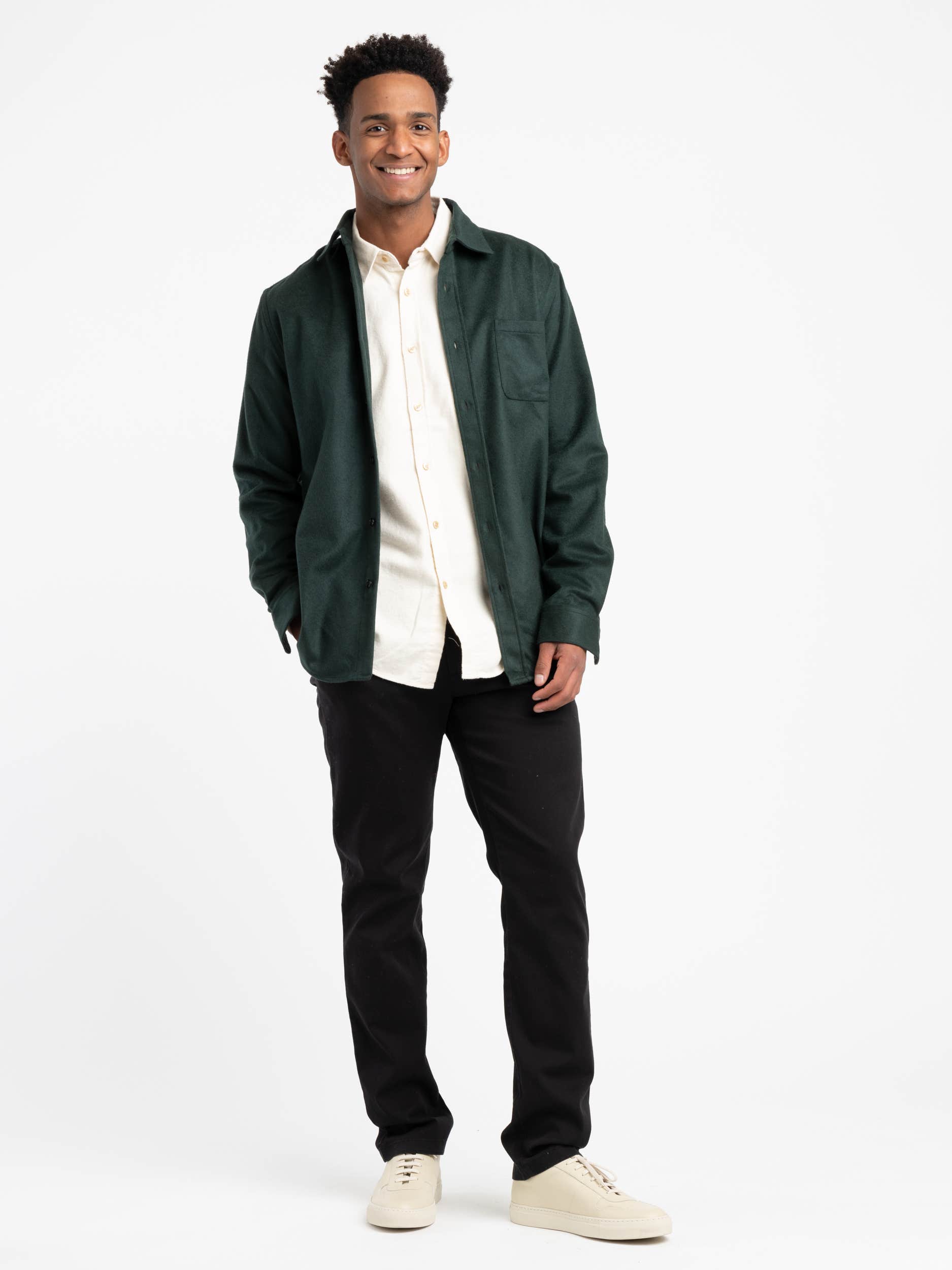 Green Cashmere Overshirt