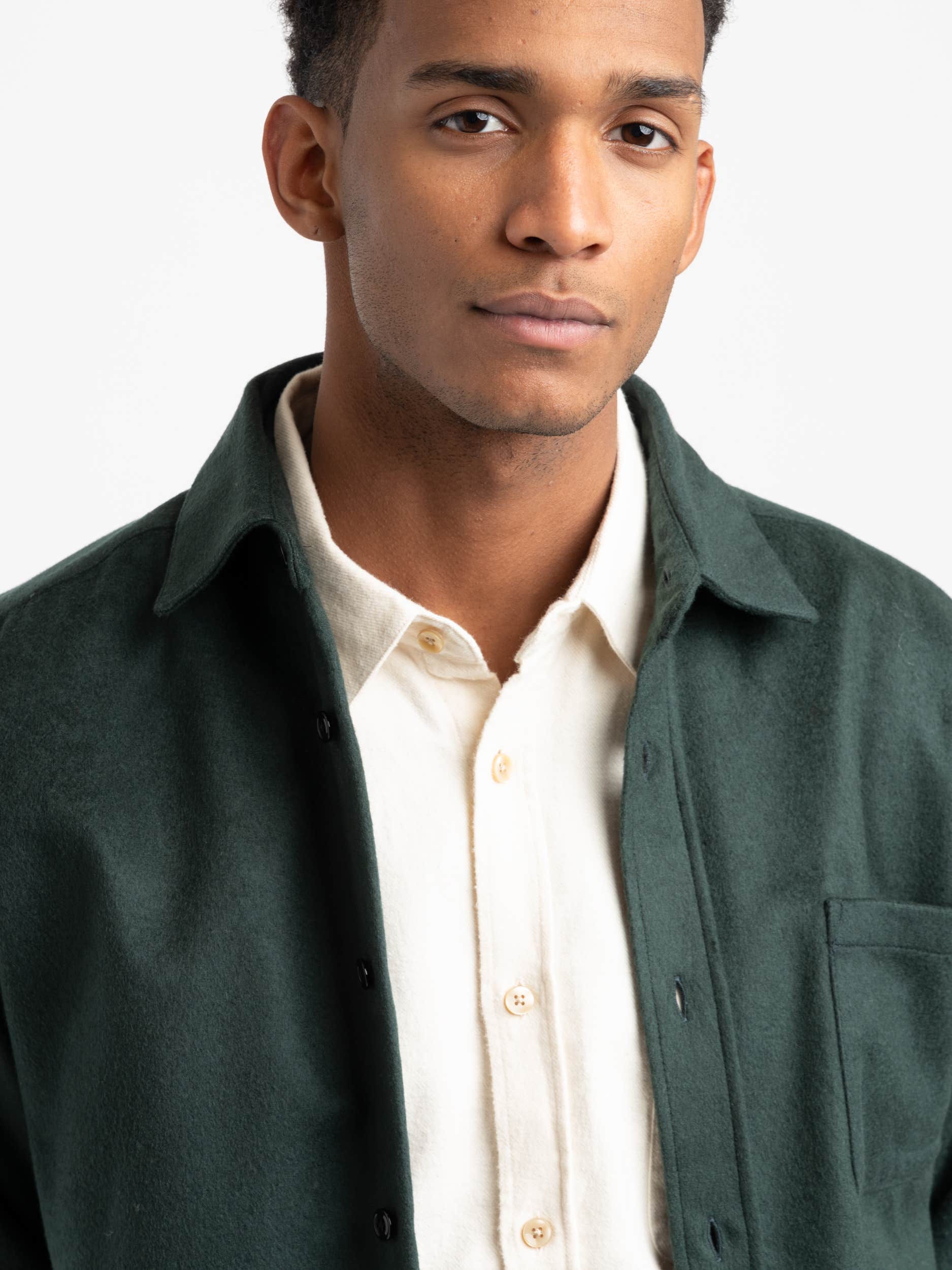 Green Cashmere Overshirt