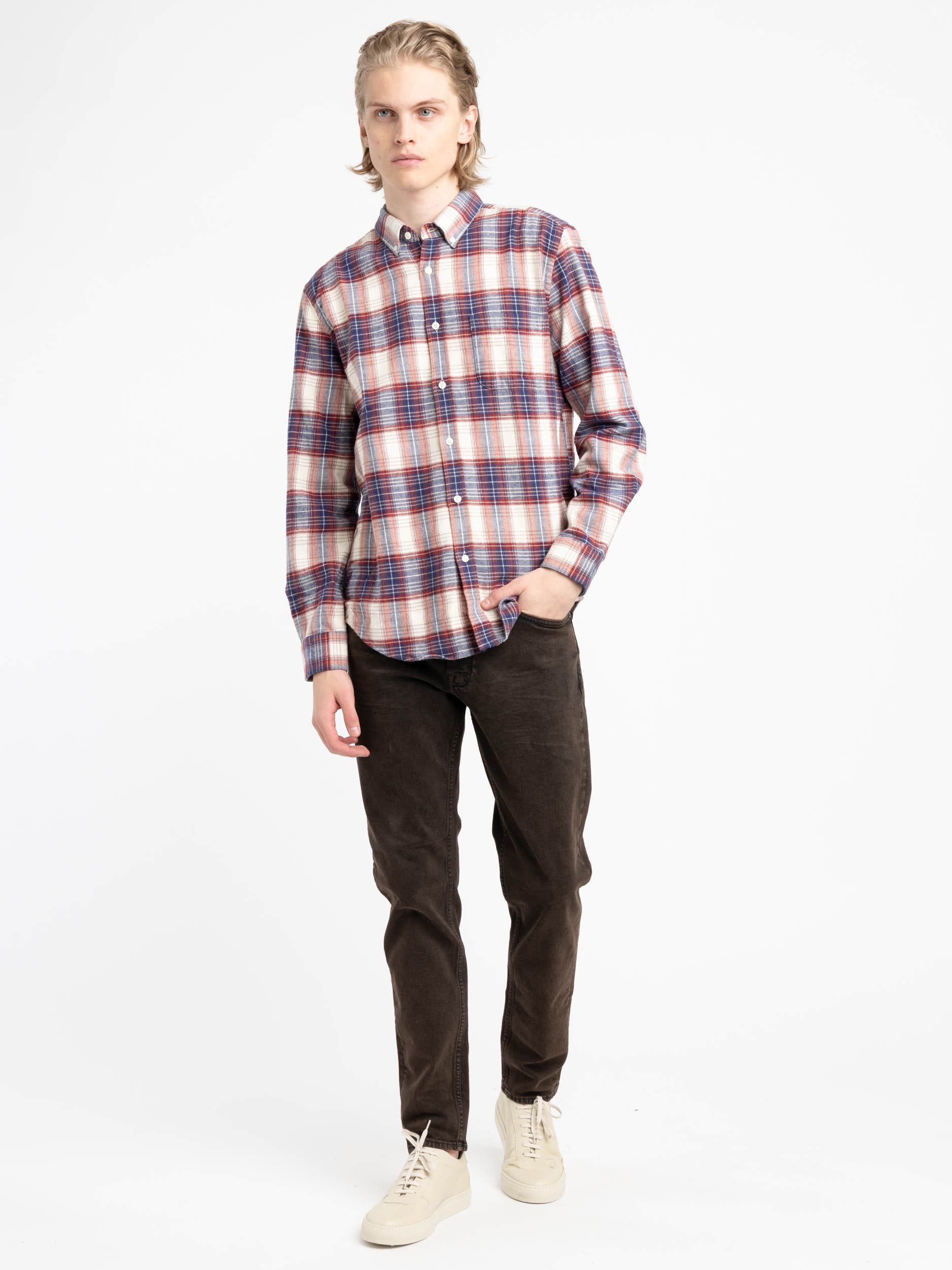 White Liber Flannel Shirt