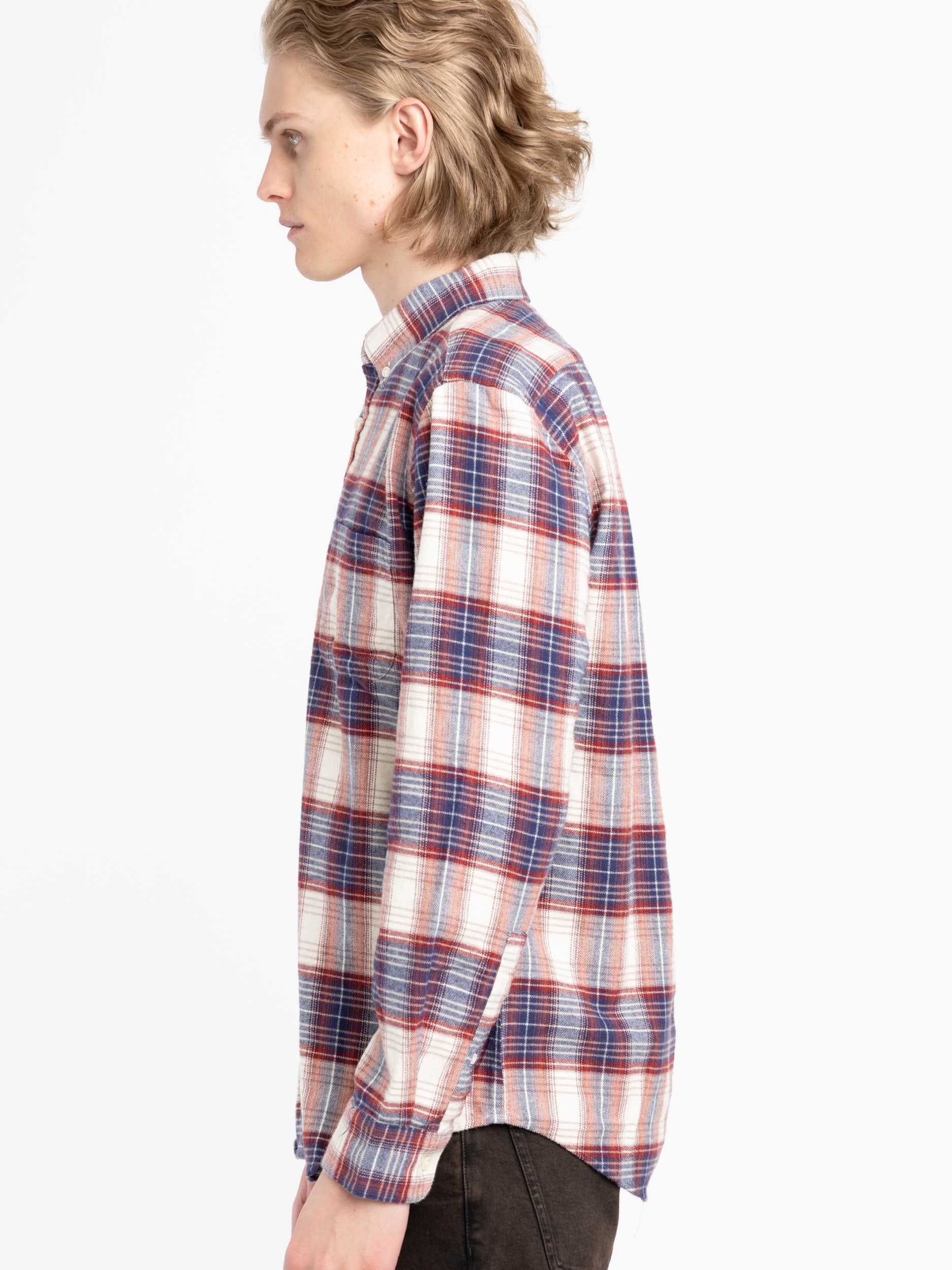 White Liber Flannel Shirt