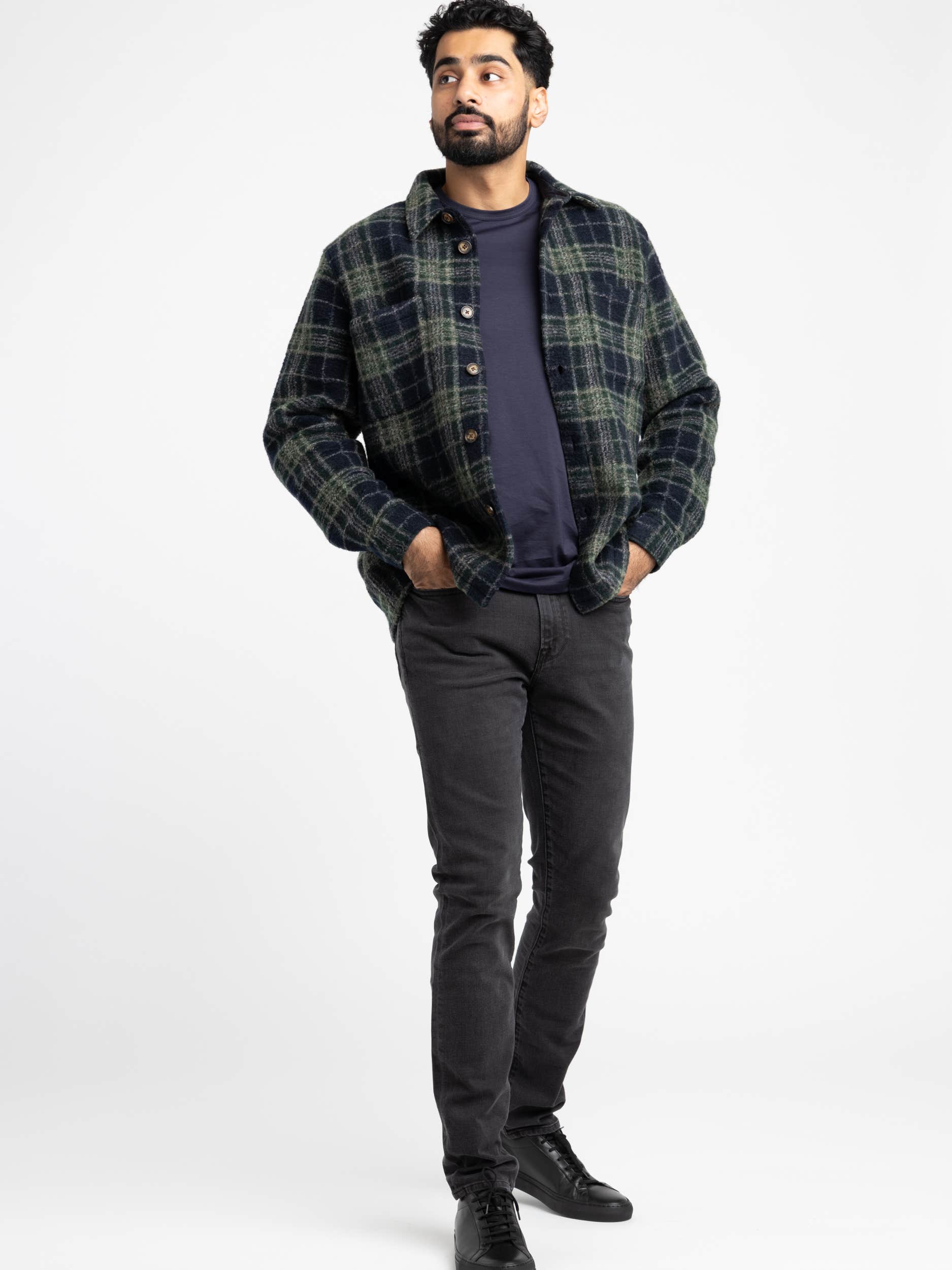 Navy/Green Pic Overshirt