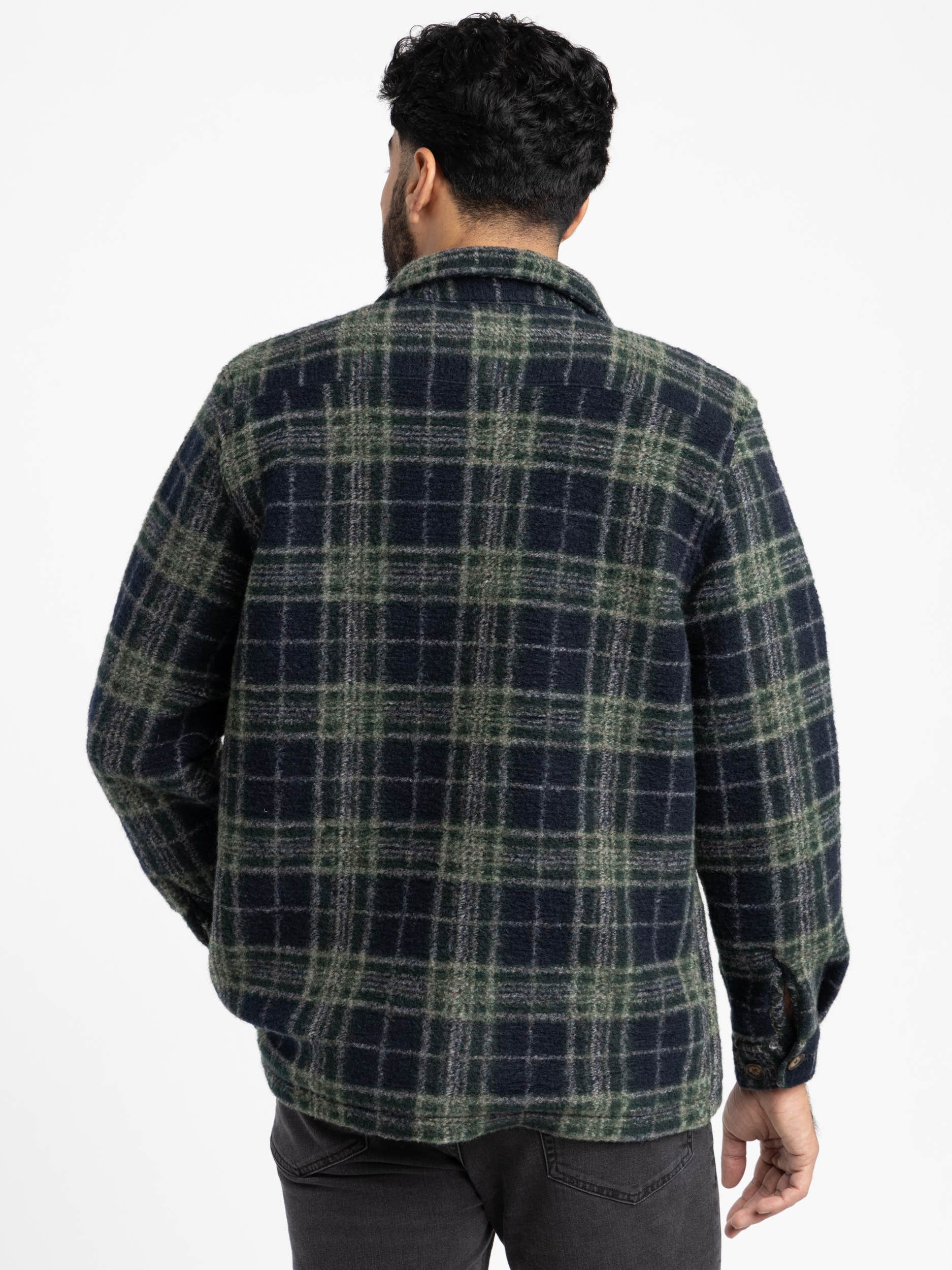 Navy/Green Pic Overshirt