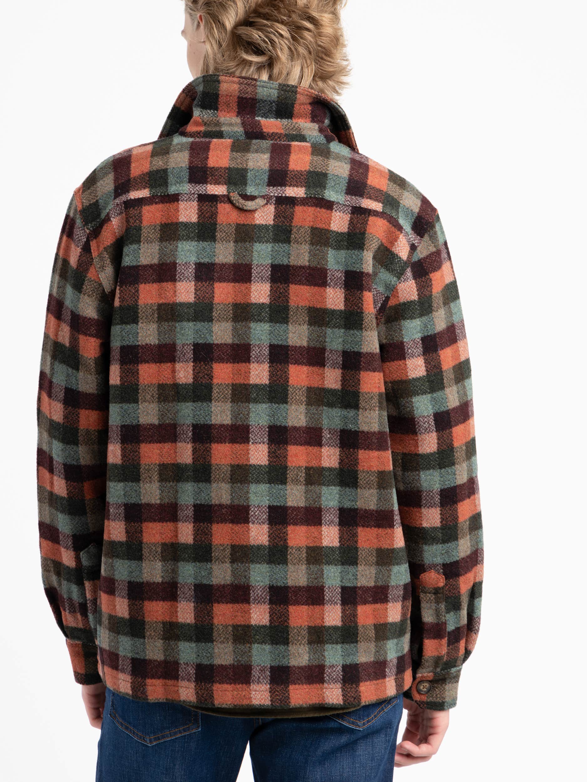 Red Check Block Overshirt