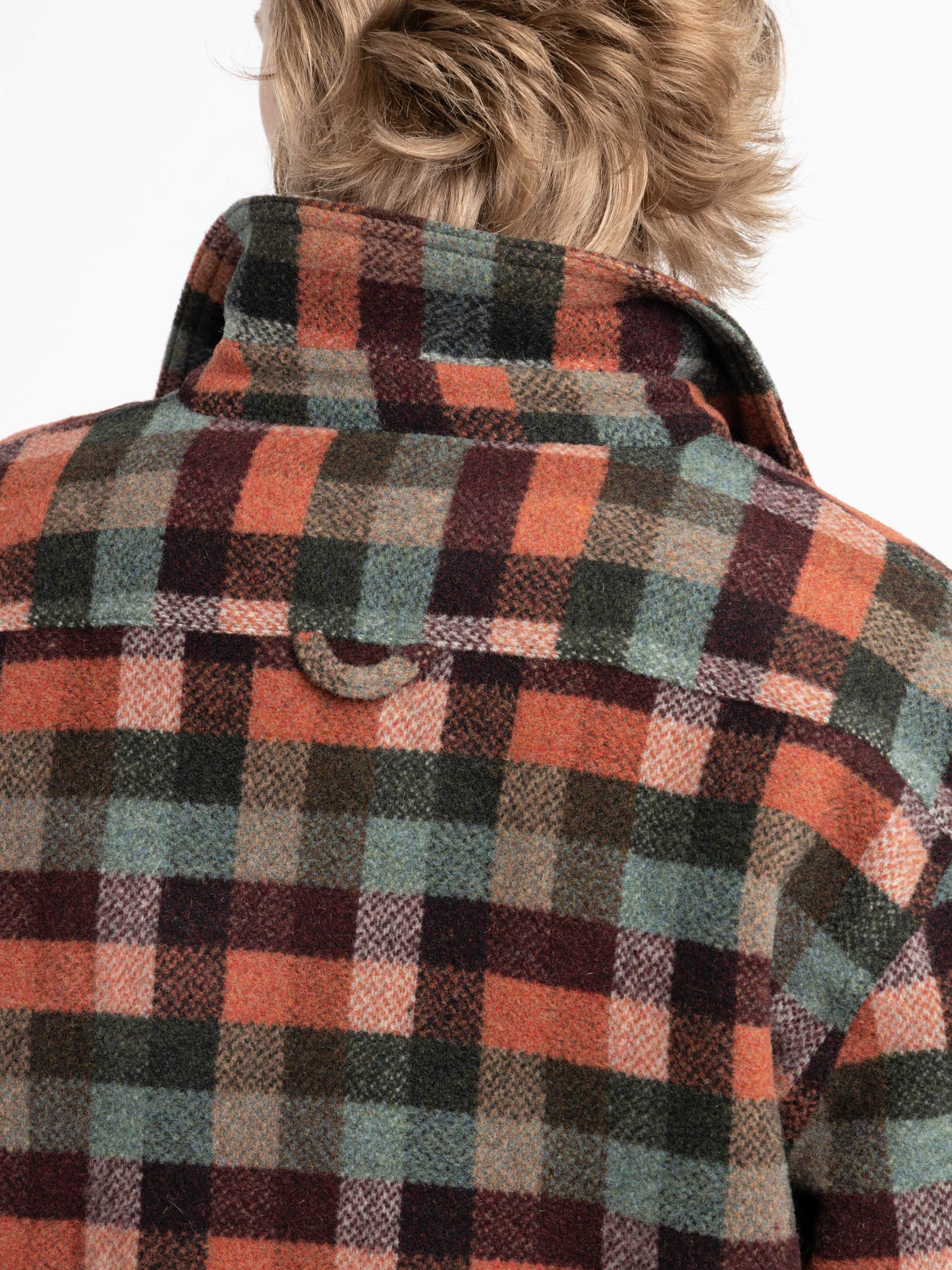 Red Check Block Overshirt