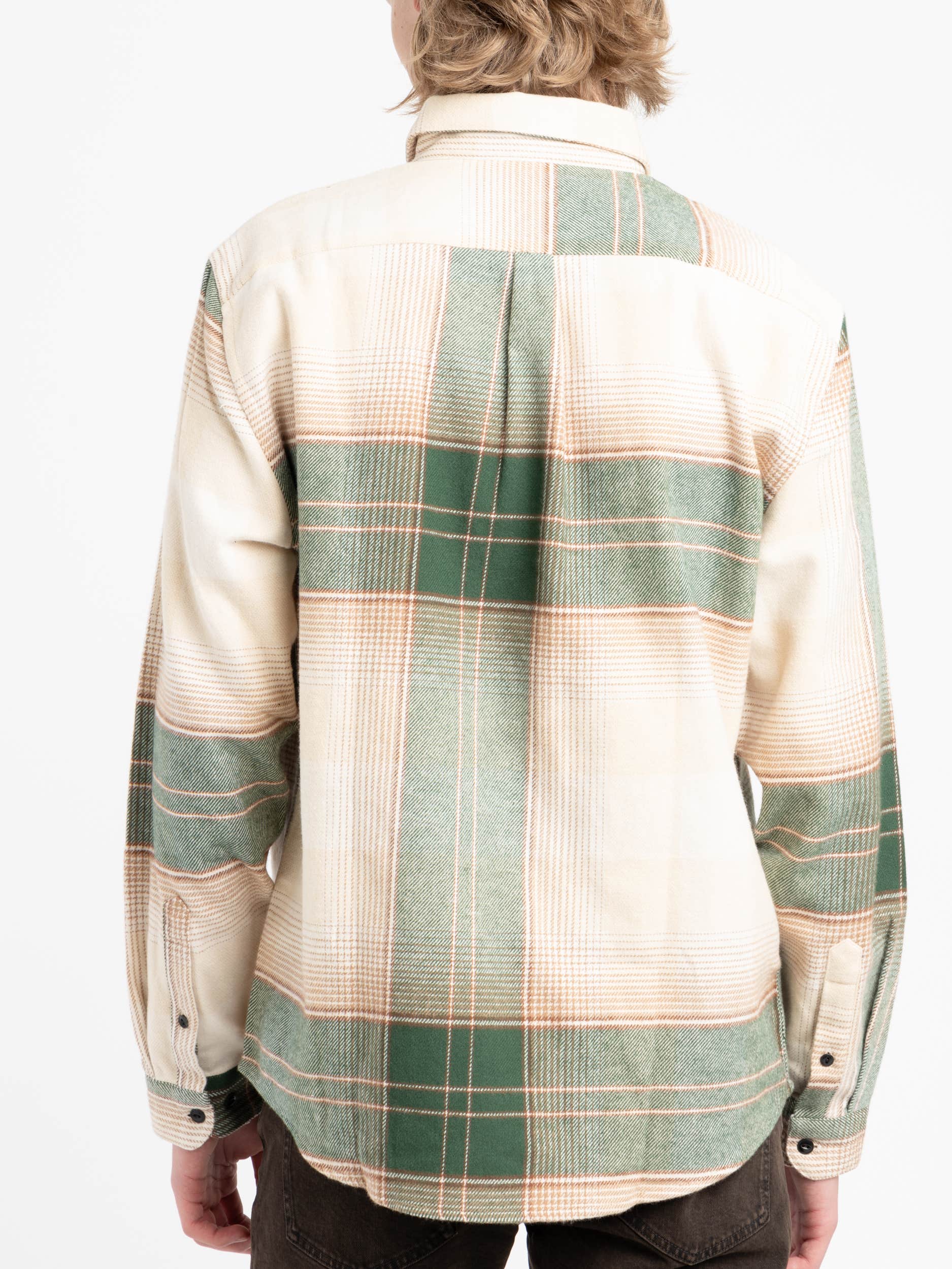 Green/Ecru Sequoia Plaid Flannel Shirt